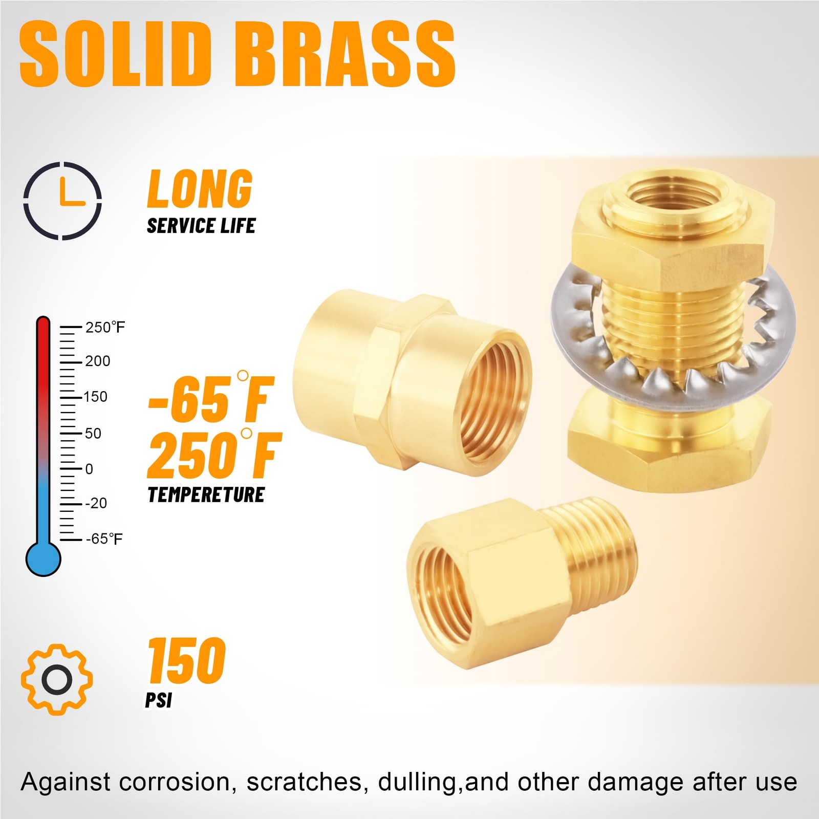 92PCS Brass Pipe Fittings Assortment Kit,1/8″ 1/4″ 3/8″ 1/2″ NPT