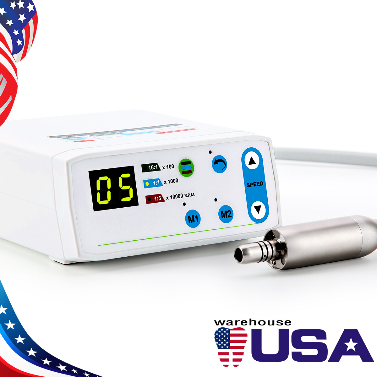 Dental LED Brushless Micromotor E-Type 1:1/1:5/16:1 2000-40000rpm Lab