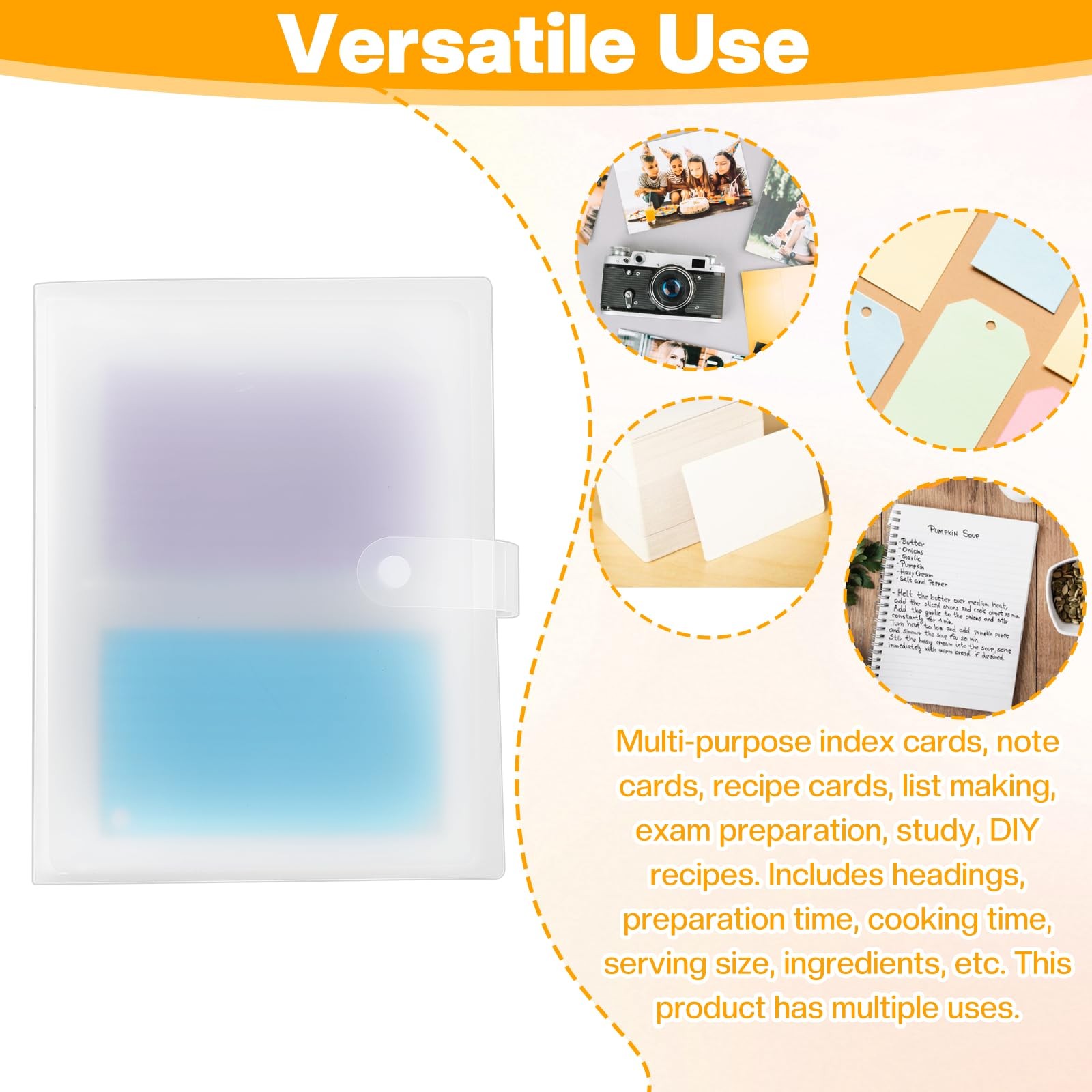 5×7 Index Binder with Clear Plastic Sleeves, Small Organized Folder for Recip…