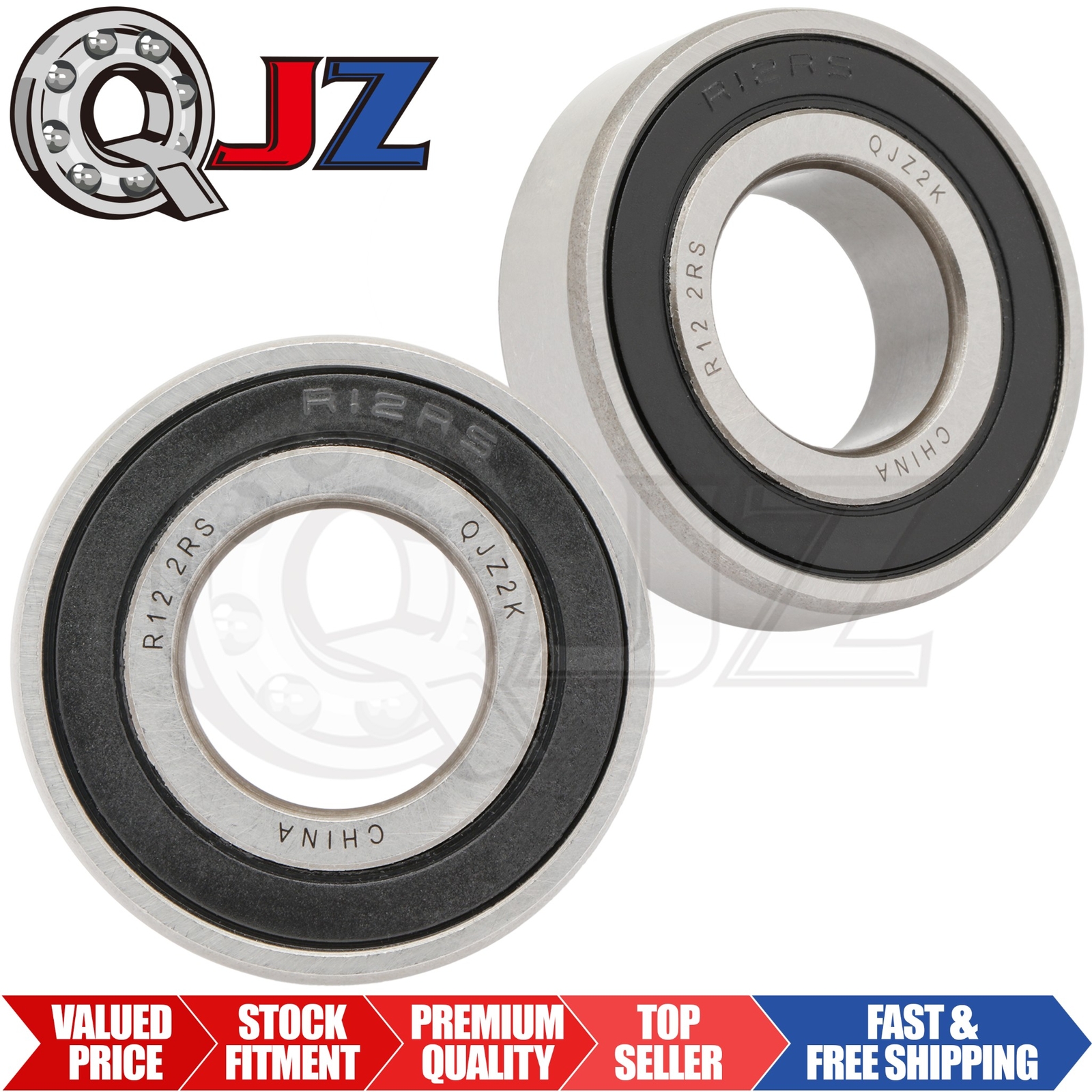 [Qty.2] SR12-2RS Stainless Ball Bearing [0.75in Bore x 1.625in OD x 0.438in W]