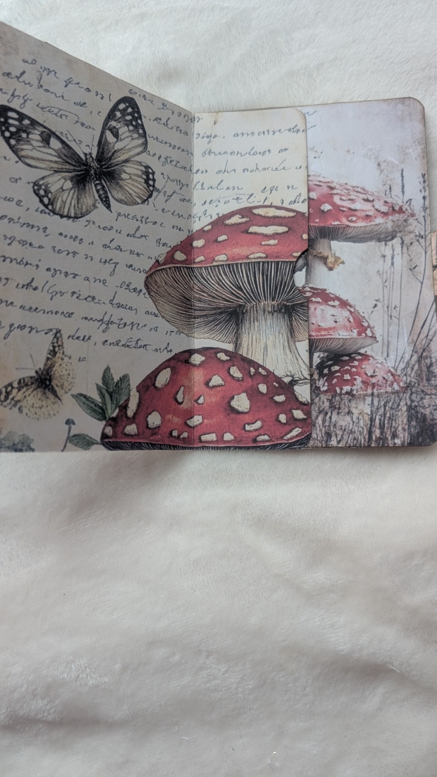 Handmade Grungy Mushroom Forest Junk Journal Book/Covers Only No Signatures DIY
