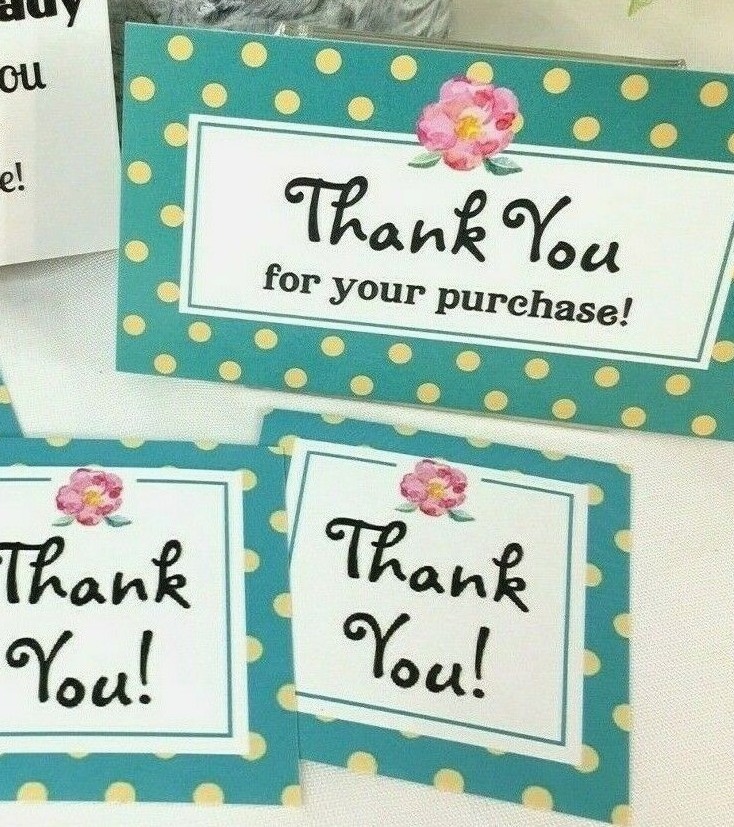 Small Business Thank You for Your Purchase Cards, Thank You Stickers Sets
