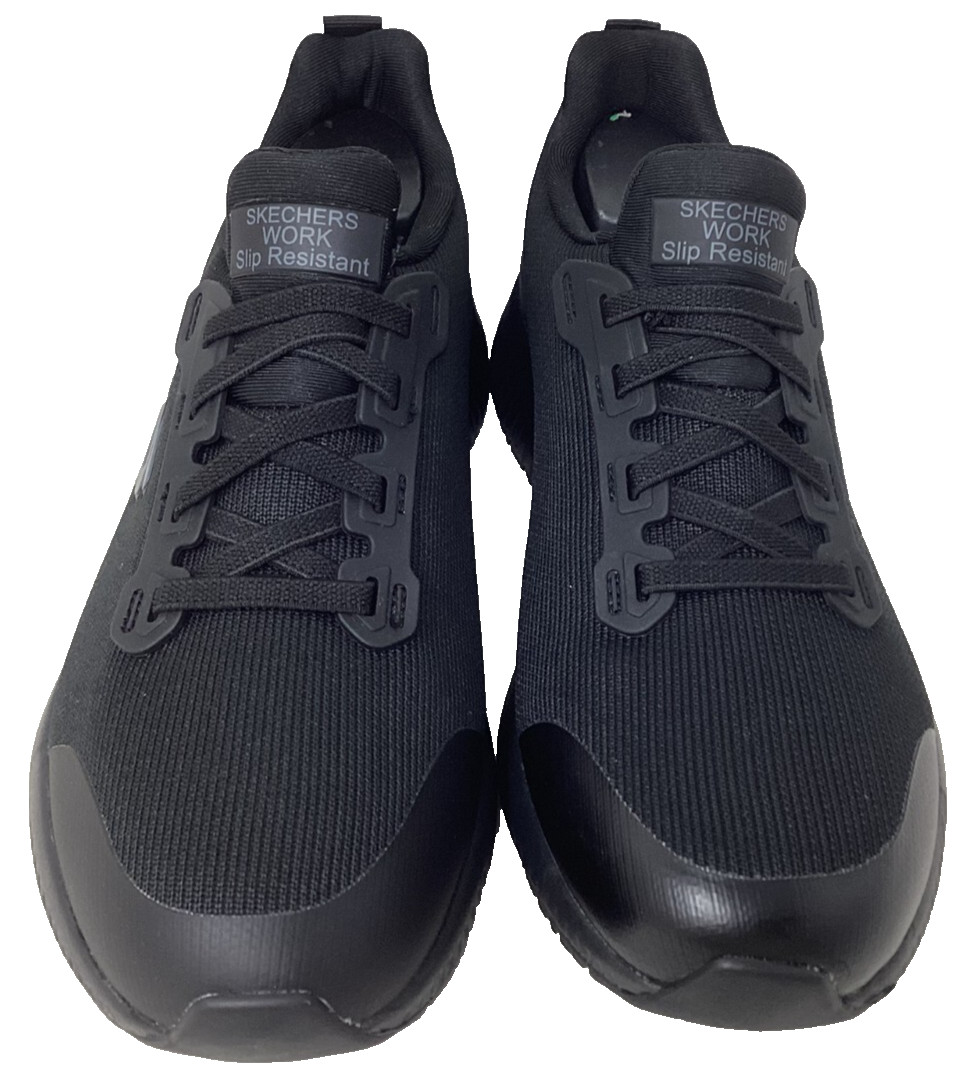 Skechers Women’s Work Squad Slip Resistant Slip On Black Shoes Size:8 190D