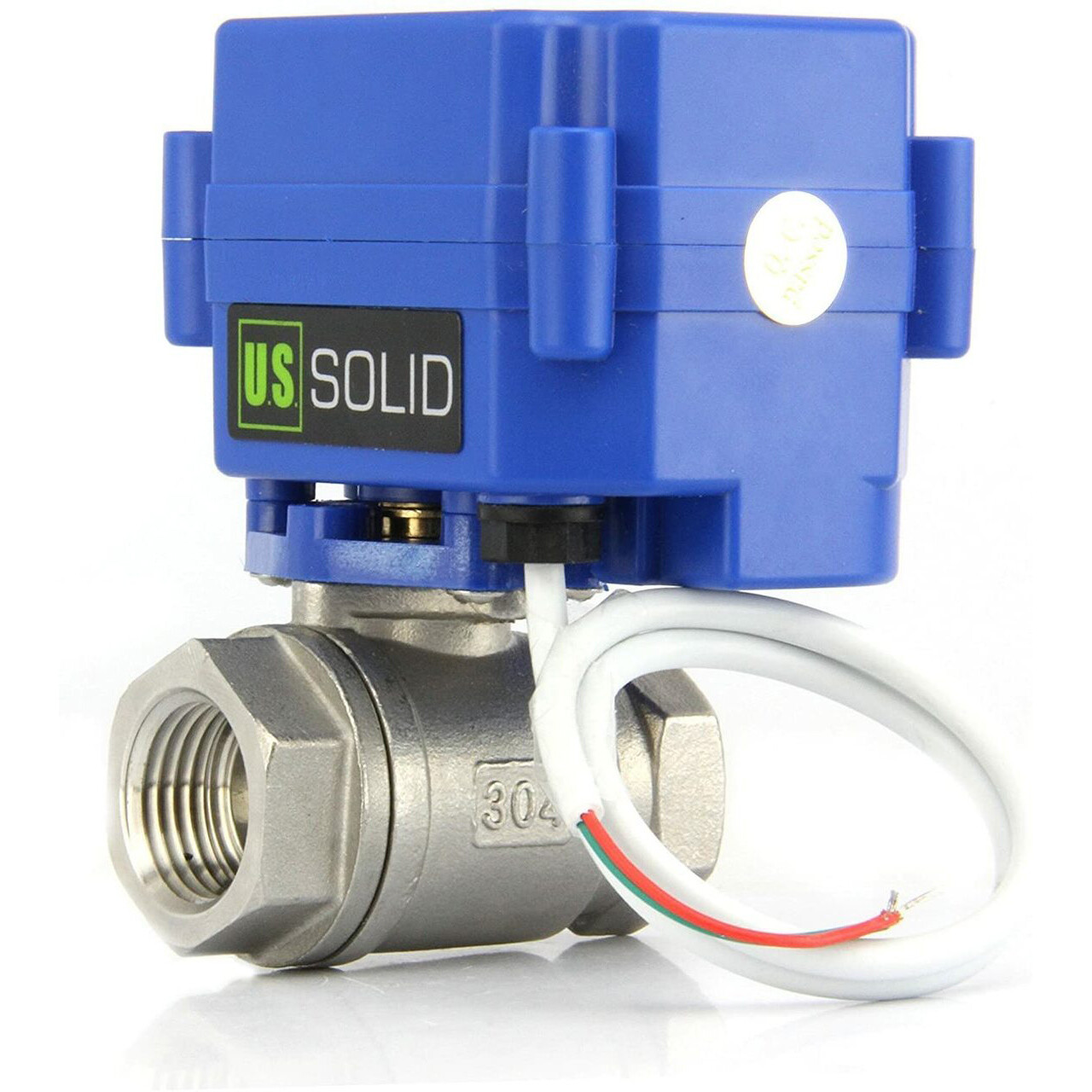 U.S. Solid 3/4″ NPT Motorized Ball Valve N/C 110/115/120/220/240VAC 2-Wire SS304