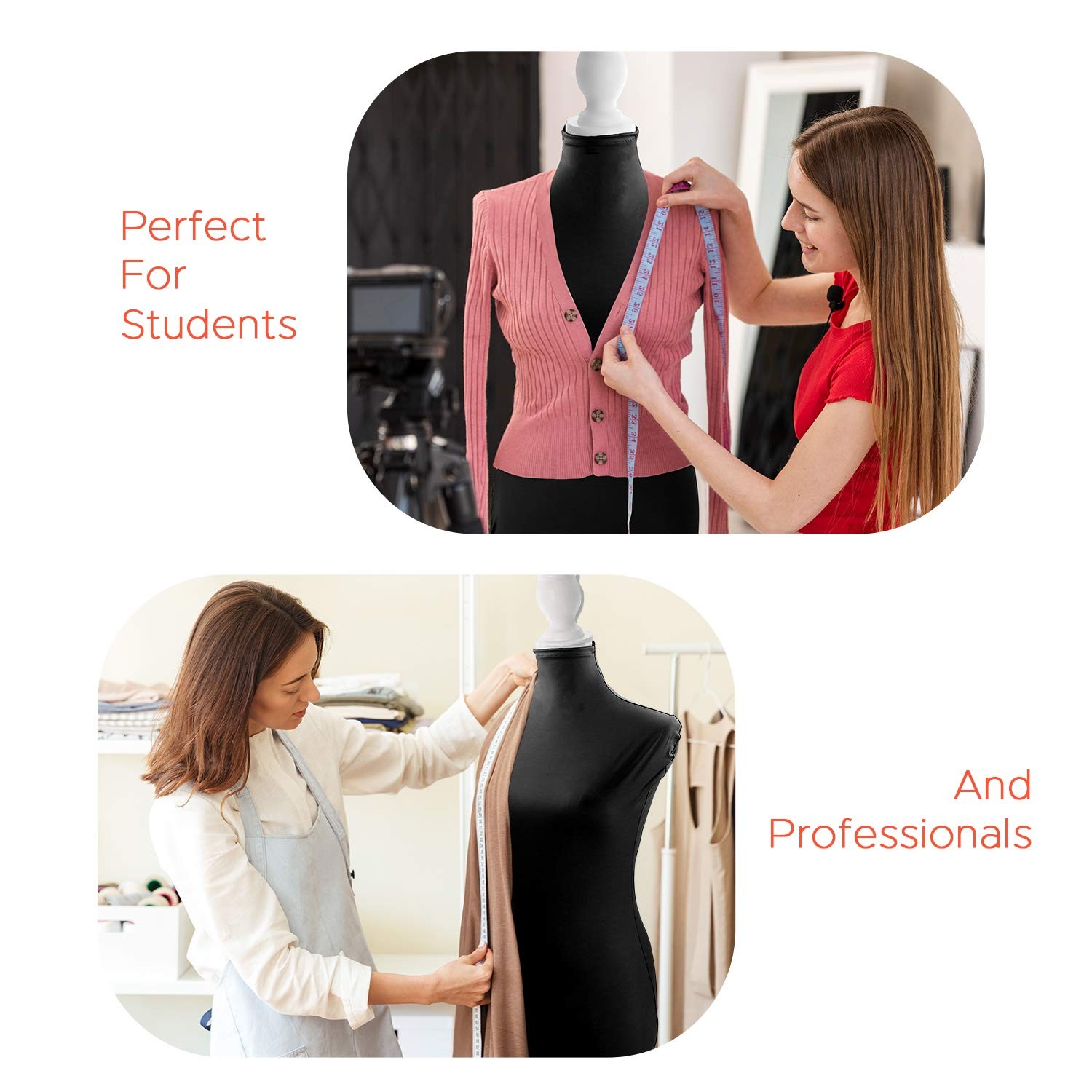 NAVADEAL Black Superb Mannequin Fabric Cover, Soft Stretchy, for Fashion