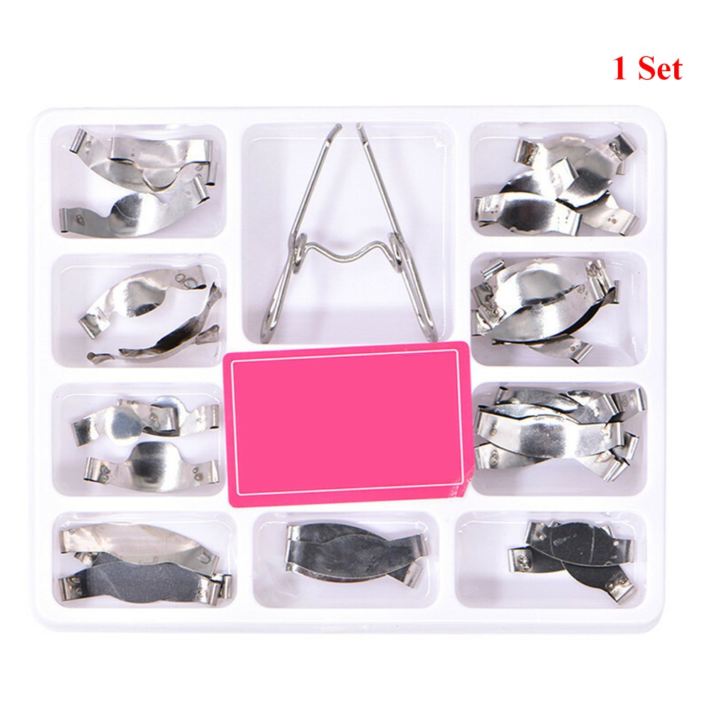 New Dental Saddle Contoured Metal Matrices Matrix 36pcs/1 set with Springclip