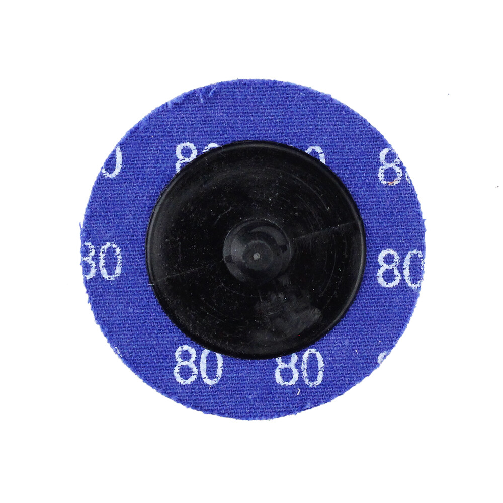 100 Pack- 2″ Zirconia 80 Grit Quick Change Sanding Disc Black Hawk, Type R Roloc