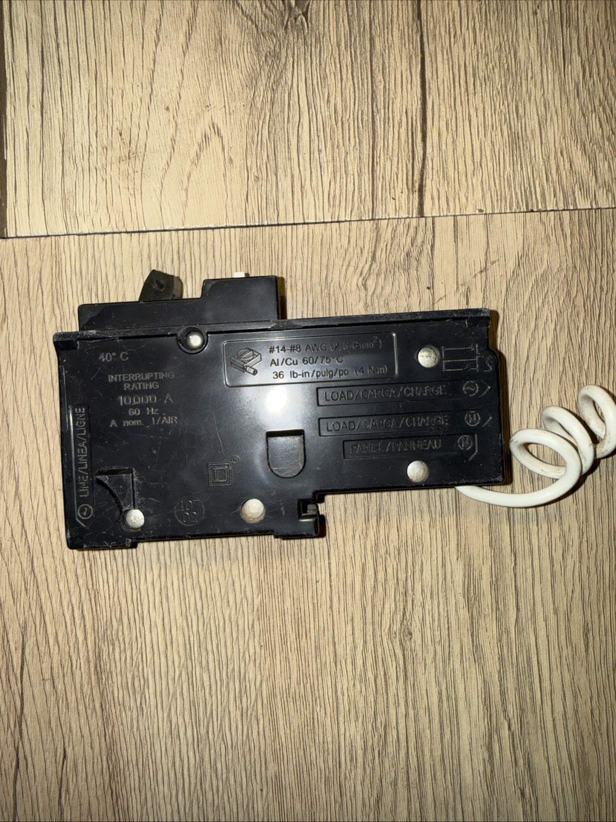 Square D HOM HOM115CAFI 1 Pole 15 Amp 120V AFCI Circuit Breaker