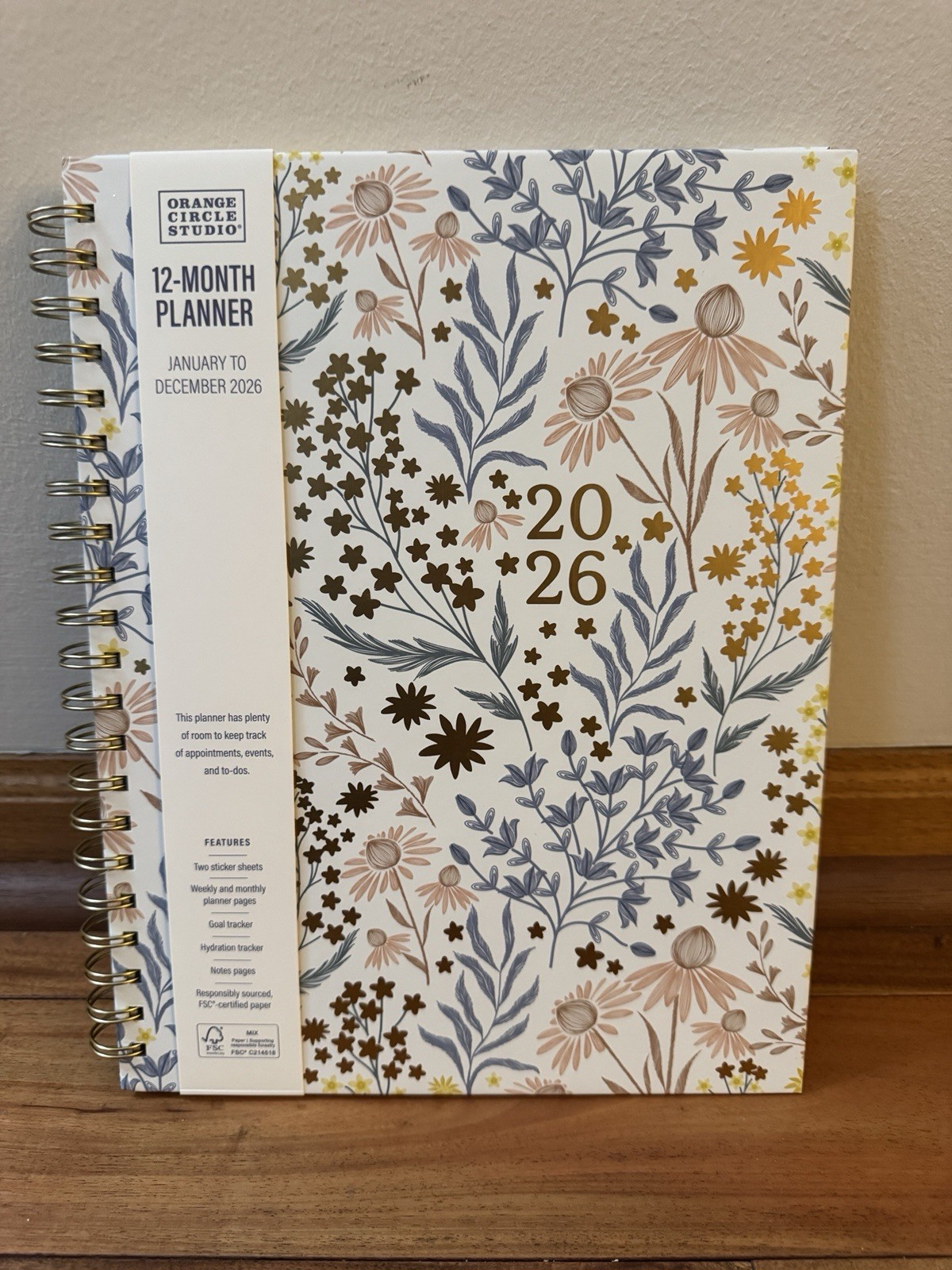2026 Planner Orange Circle Studio Planner 12 Months Planner Jan-Dec 2026 10×8”