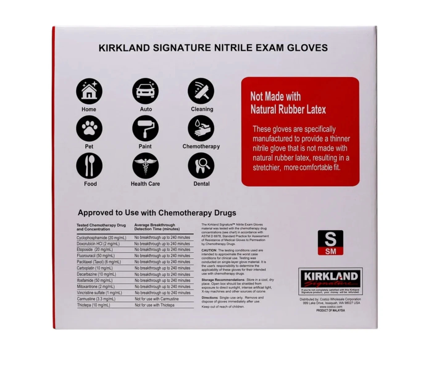 Kirkland Signature Nitrile Exam Gloves 400 Count Small Medium Large Blue Gloves