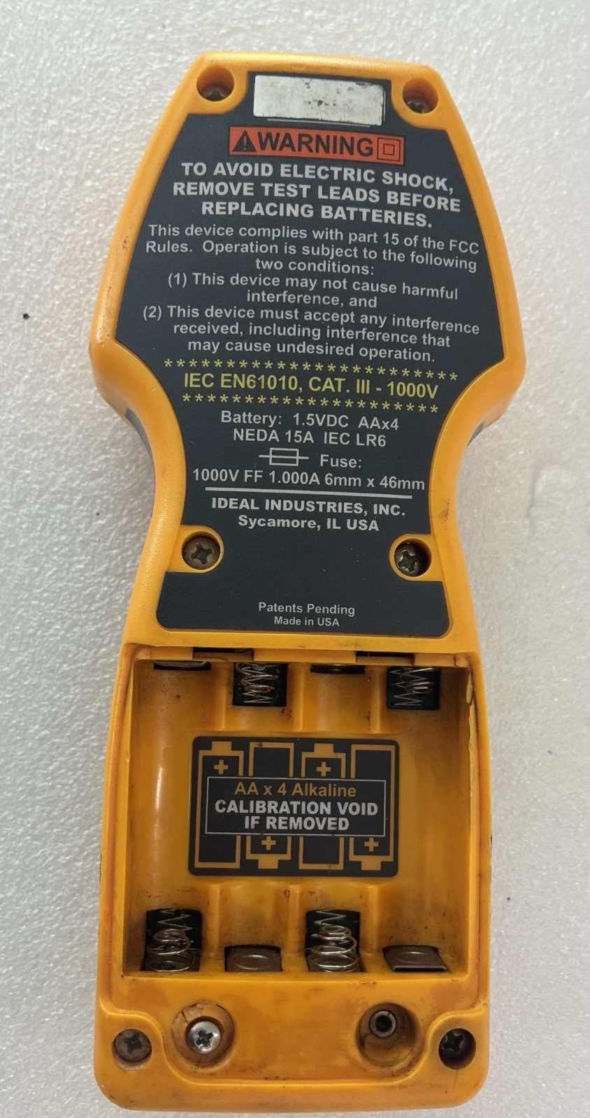 IDEAL SureTest TR-958 Circuit Tracer Transmitter 0-600V AC/DC CAT III-1000V.