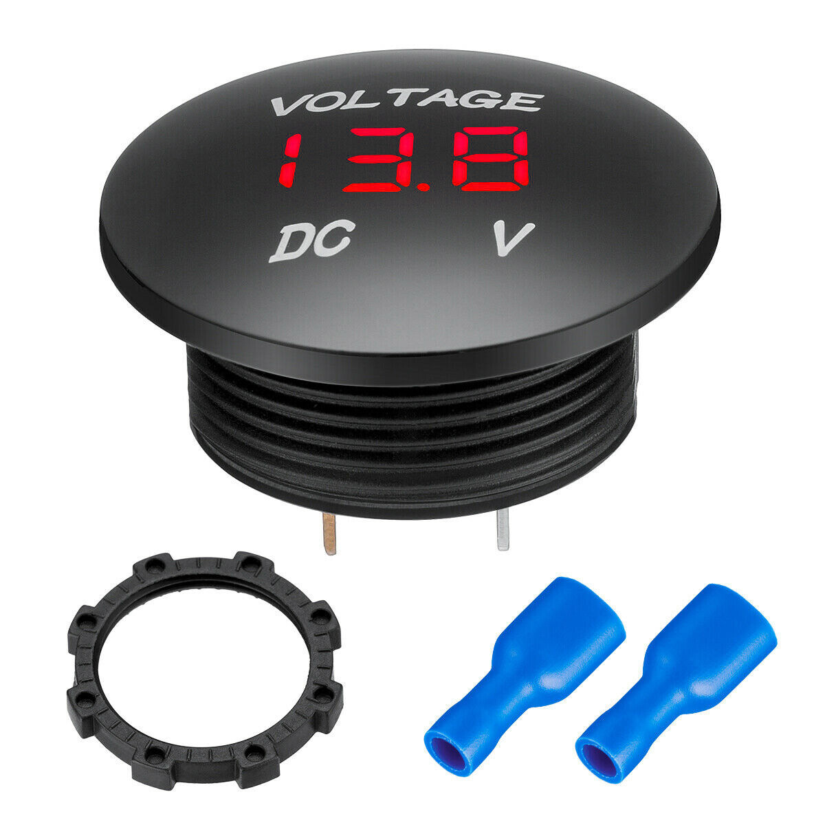 12V-24V Car Marine Motorcycle Red LED Digital Volt meter Voltage Battery Gauge