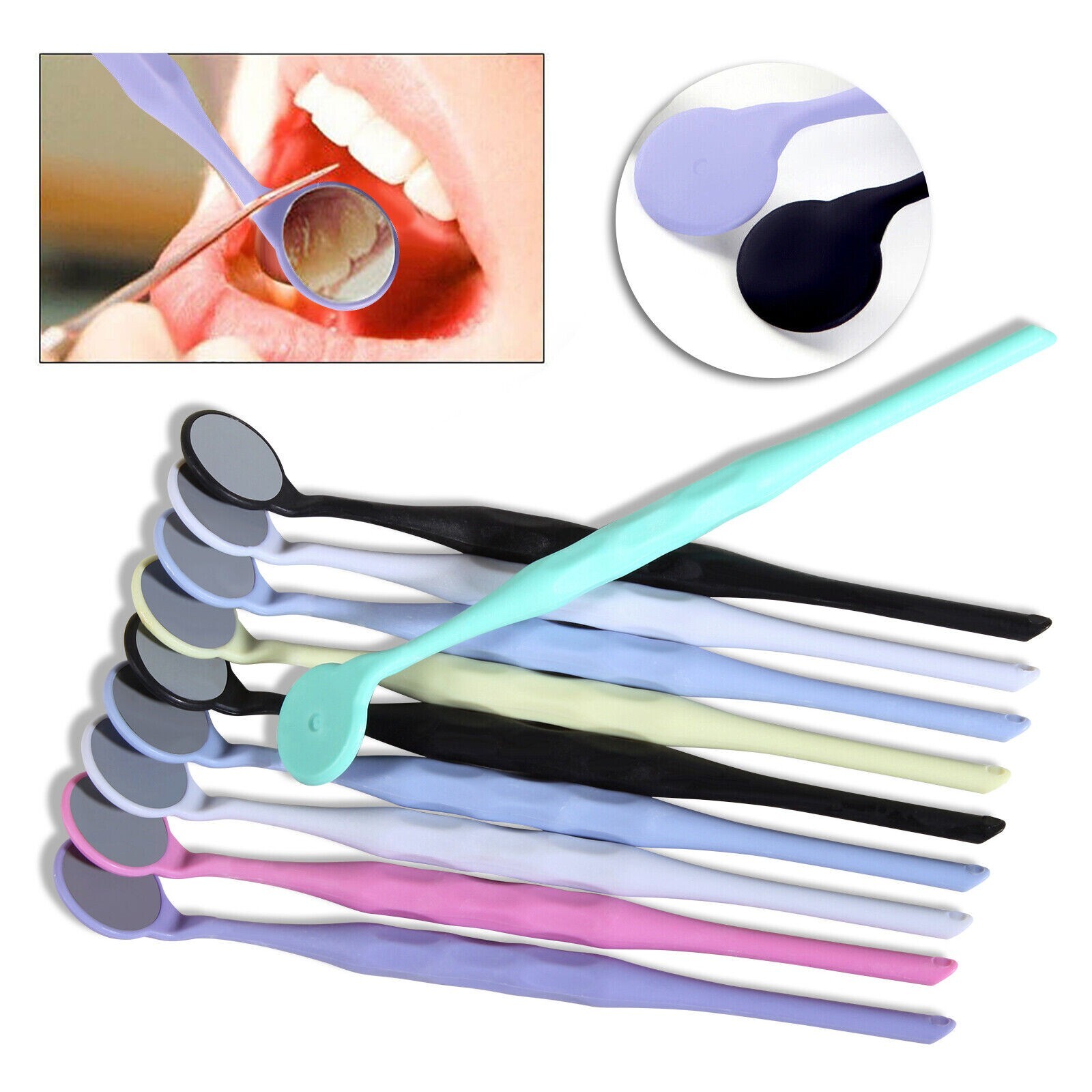 10x Dental Mouth Mirrors Reflector Oral Mirror Autoclavable Single Sided USA