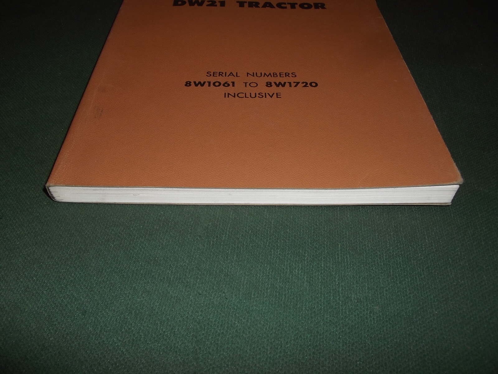 CAT CATERPILLAR DW21 TRACTOR SCRAPER PARTS BOOK MANUAL S/N 8W1061-1720