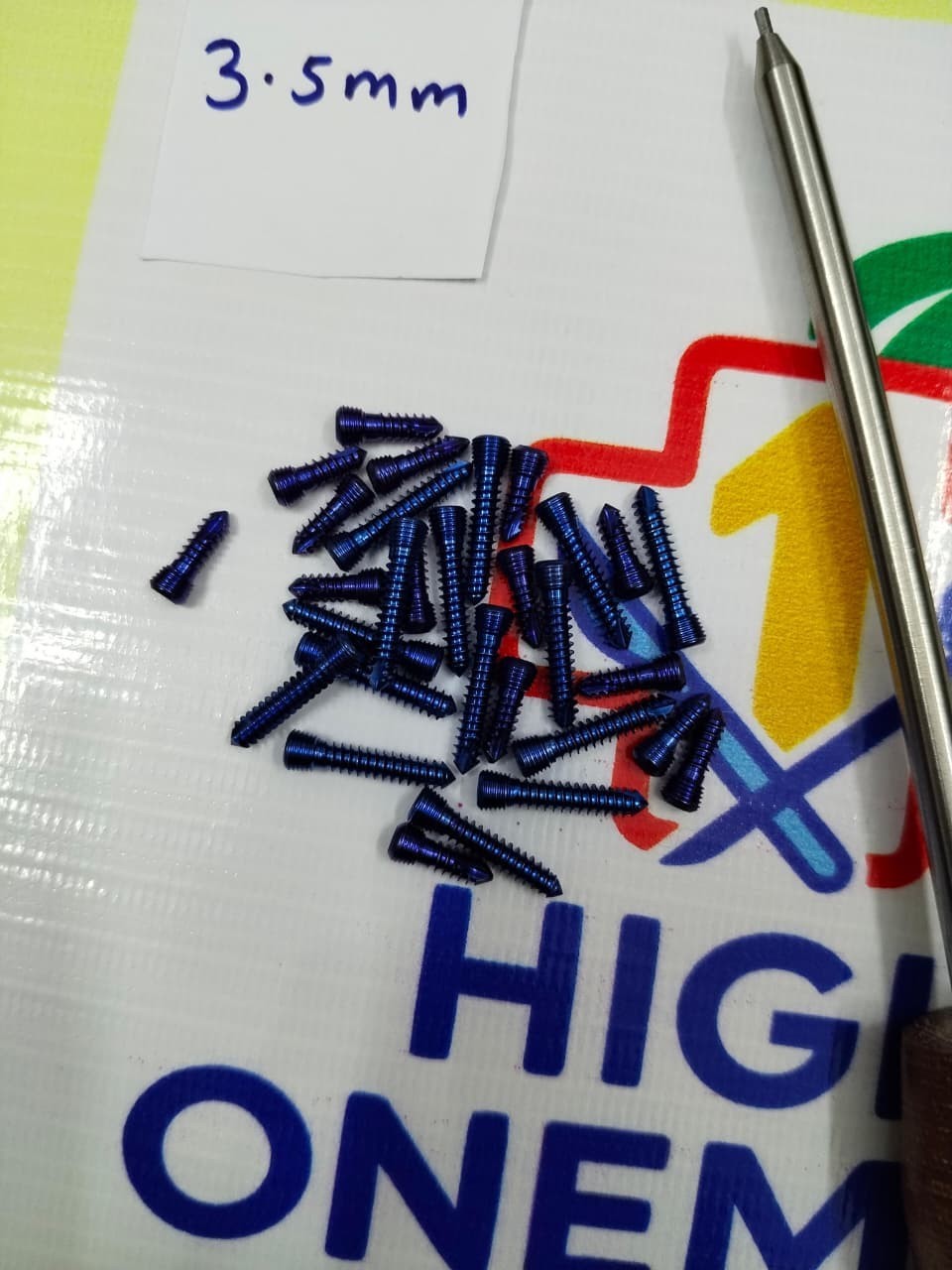 3.5MM Locking Screw Self Tapping 12mm To 60mm 221 Pieces Titanium Grade 5