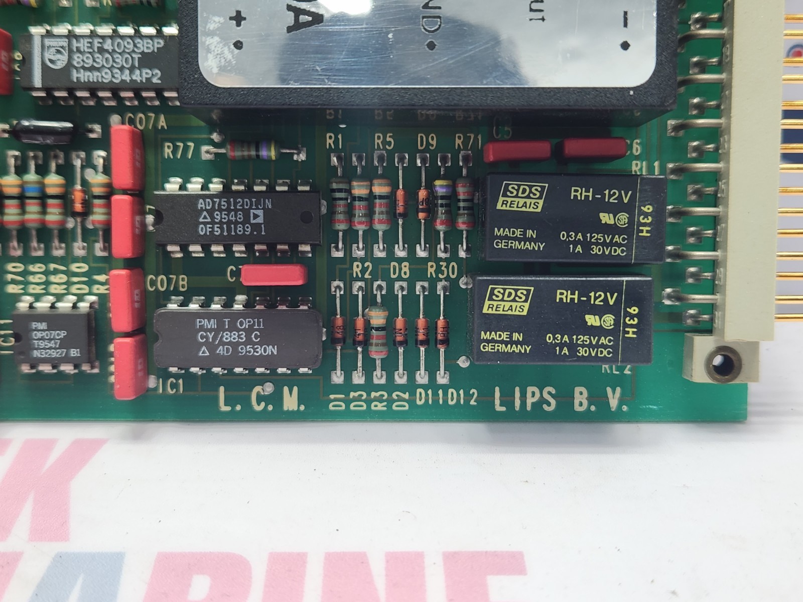 LIPS BV 800.0515.X A L.C.M. PCB WITH CARD HOLDER