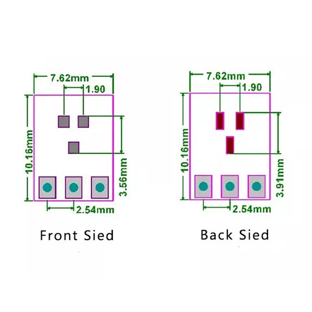 100/200X SOT23 to SIP3 Adapter PCB Board SMD to DIP Converter Plate DIY Kit USA