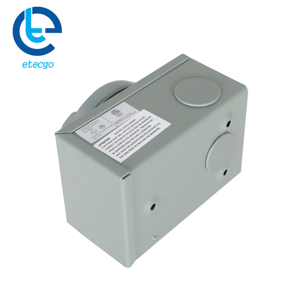 50 Amp 3 Prong Generator Power Inlet Box NEMA SS 2-50P Weatherproof 250 V 12.5KW