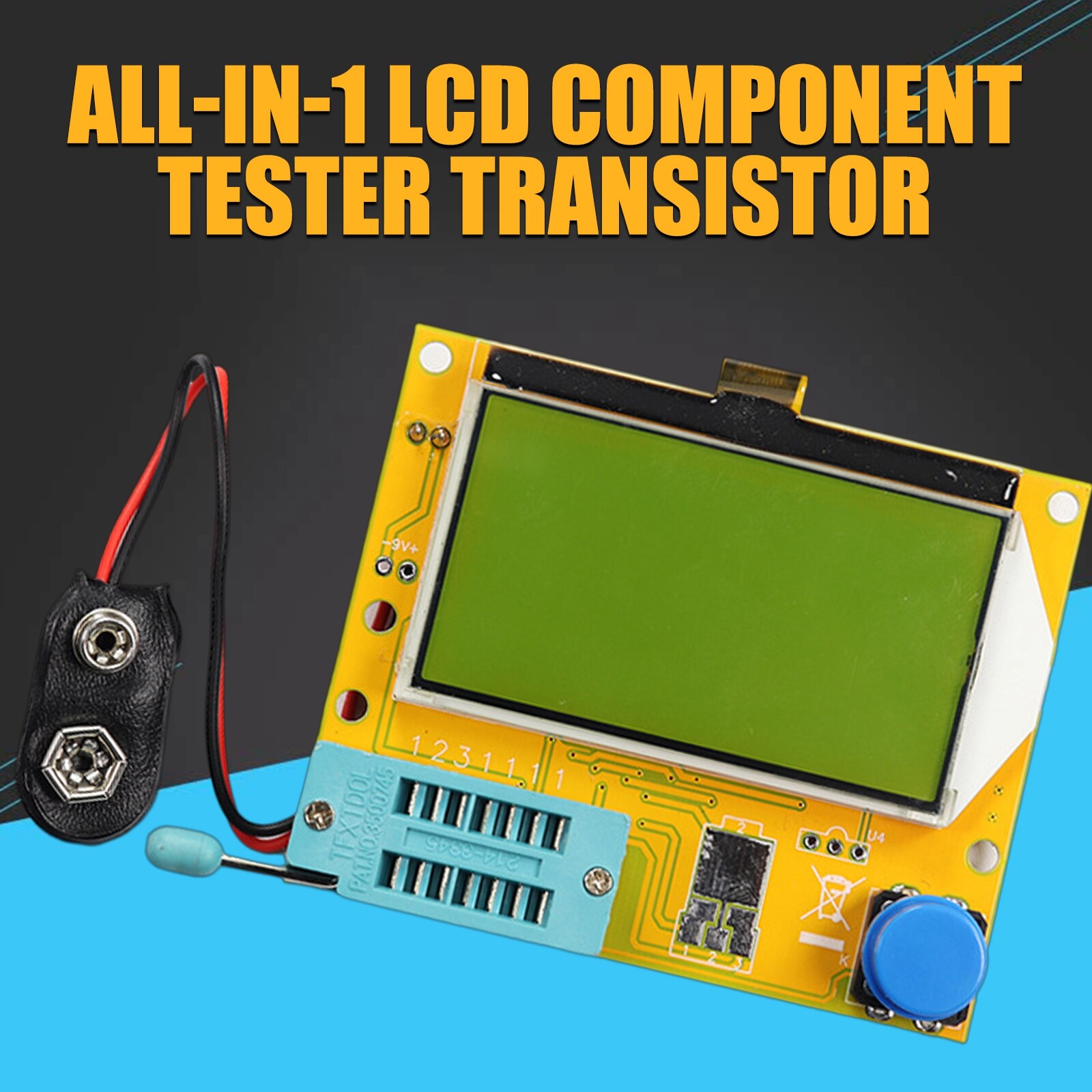 NEW All-in-1 LCD Component Tester Transistor Diode Capacitance ESR Meter Testing