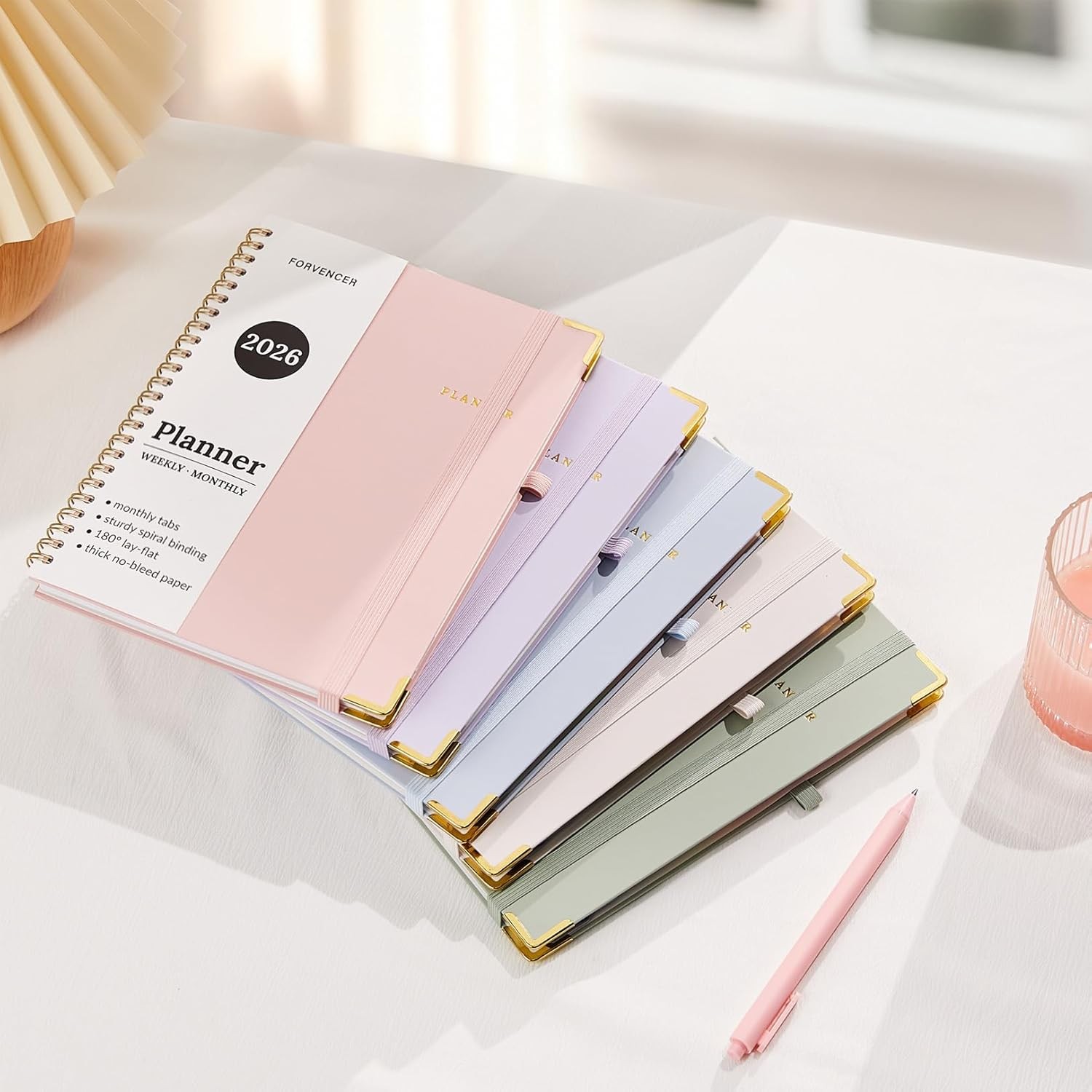 2026 Planner, Forvencer Calendar Planner Weekly and Monthly, Jan 2026-Dec 2026,