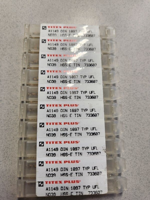 titex-a1149 no39 hss-e tin coated drill 1pc