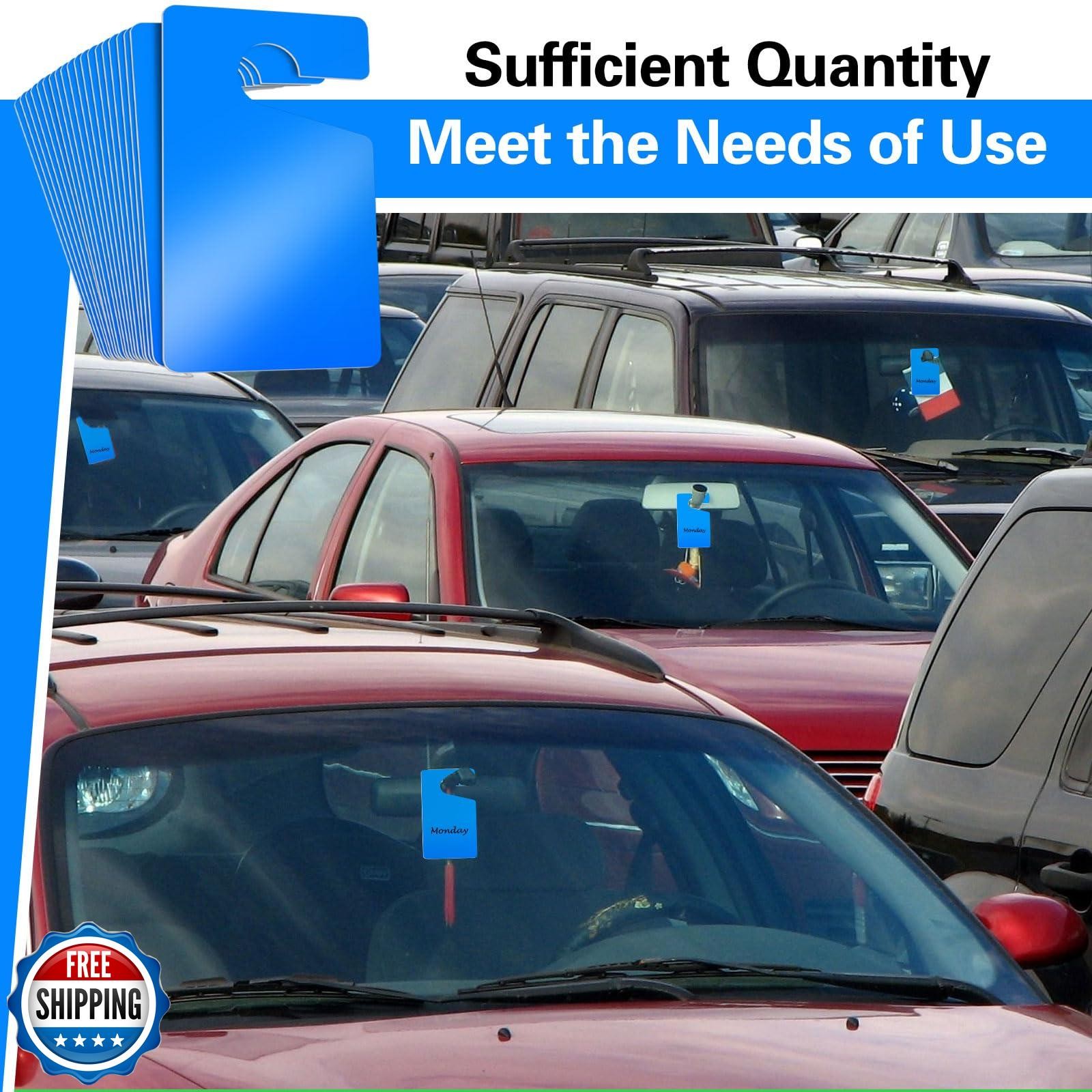 Vicenpal 100 Pack Blank Parking Permit Hang Tag Parking Placards Hang Tag 3 x