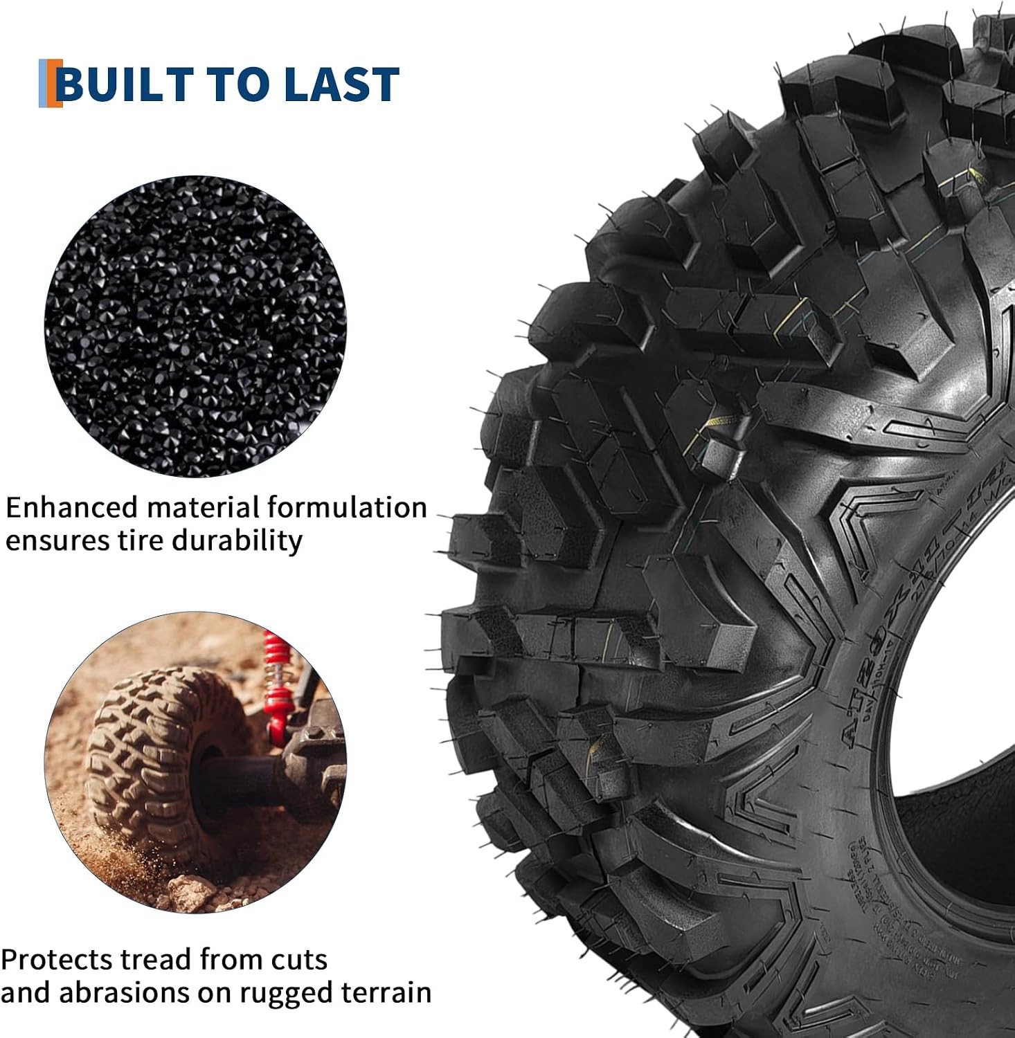 Set of 4 All-Terrain ATV/UTV Tires 29×9-14 Front & 29×11-14 Rear, 6PR ATV Tire