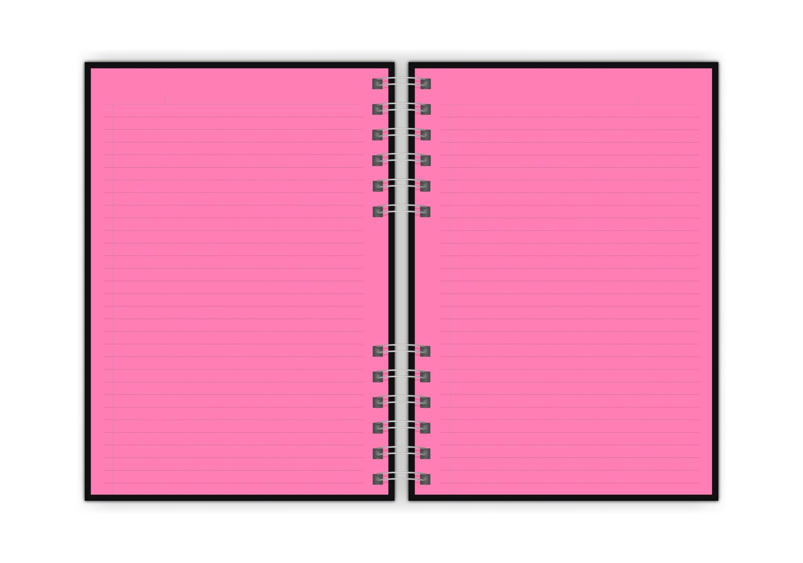 Astrobrights Black Matte Twin Wire Journal with 80 Colorful Stickers 180 Pages