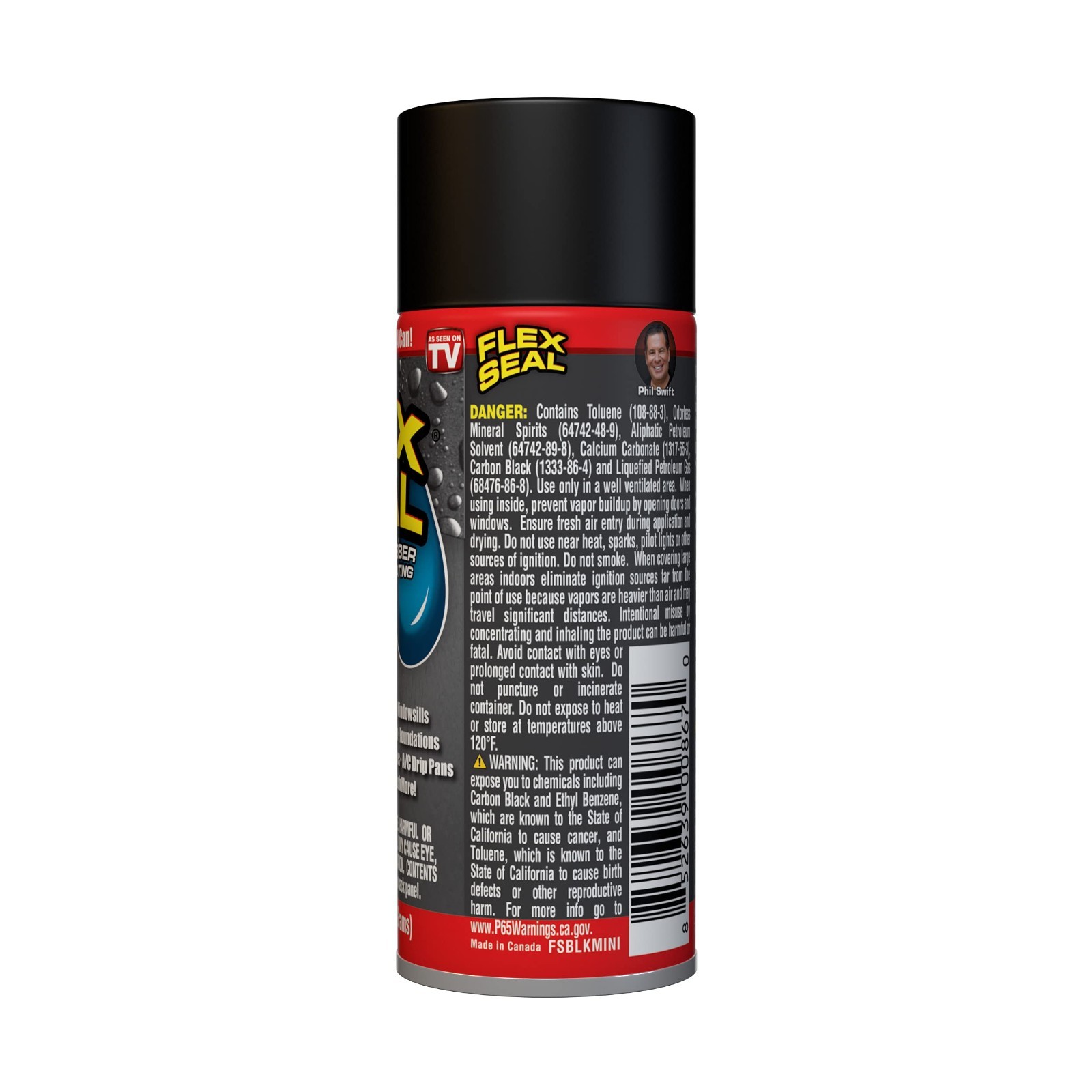 Flex Seal Mini 2-fl oz Black Aerosol spray Waterproof Rubberized Coating