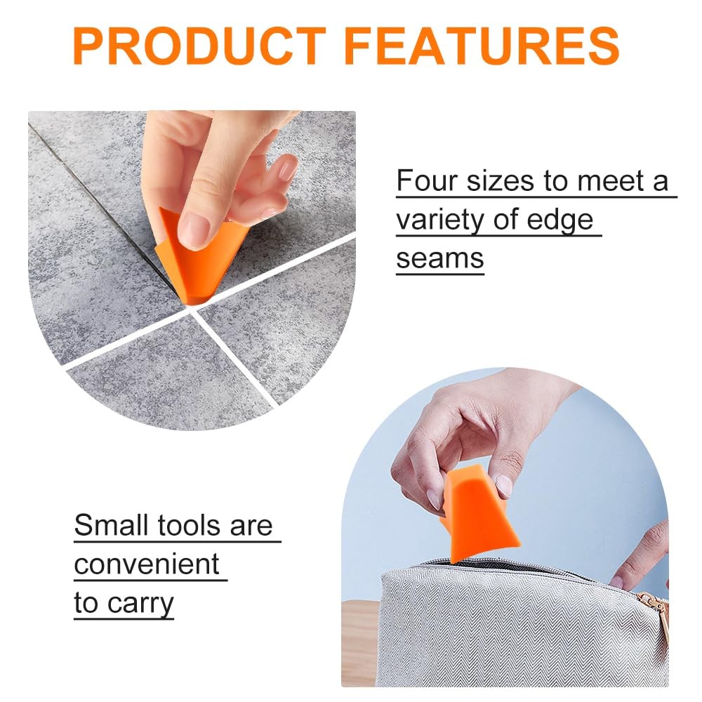 That Silicone Tool, Caulking Caulk Remover Orange 4size