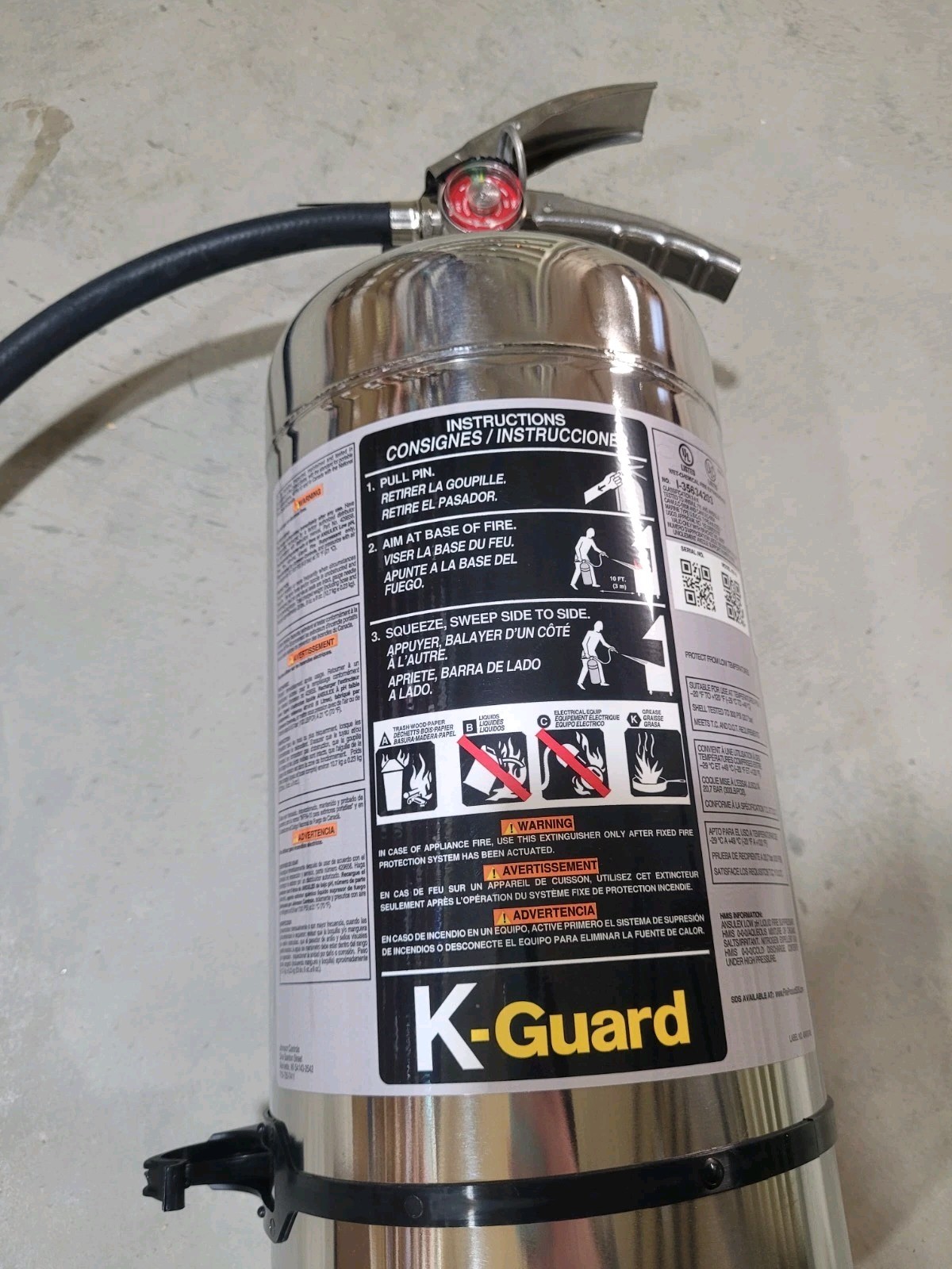 ANSUL Sentry K-Guard K01-3, 6-Liter Capacity Fire Extinguisher – Brand New