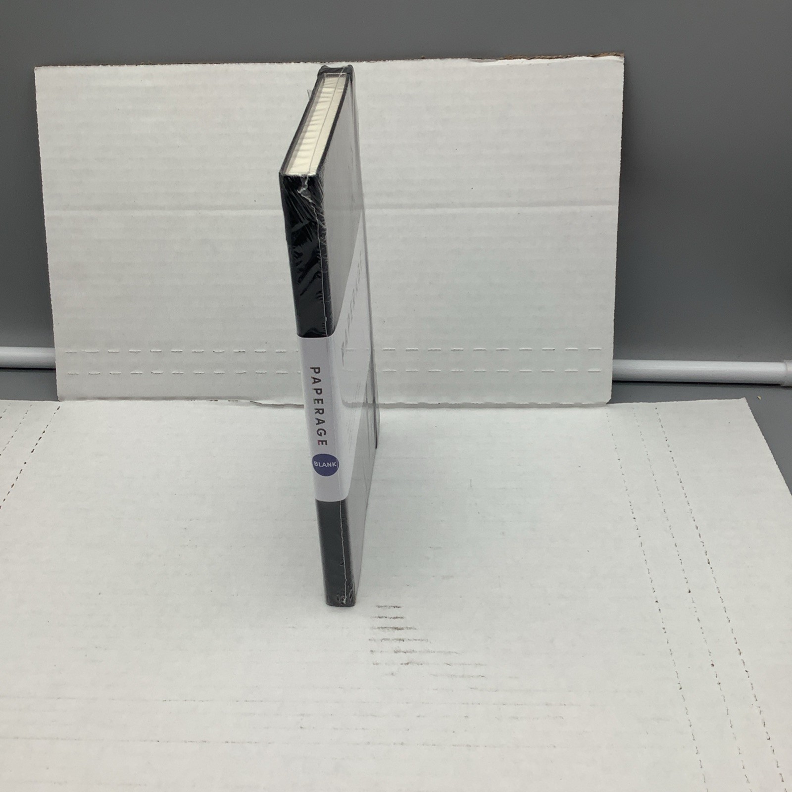 PAPERAGE Blank Journal Notebook Black cover 160 Pages Medium 5.6 in X 8 in NEW