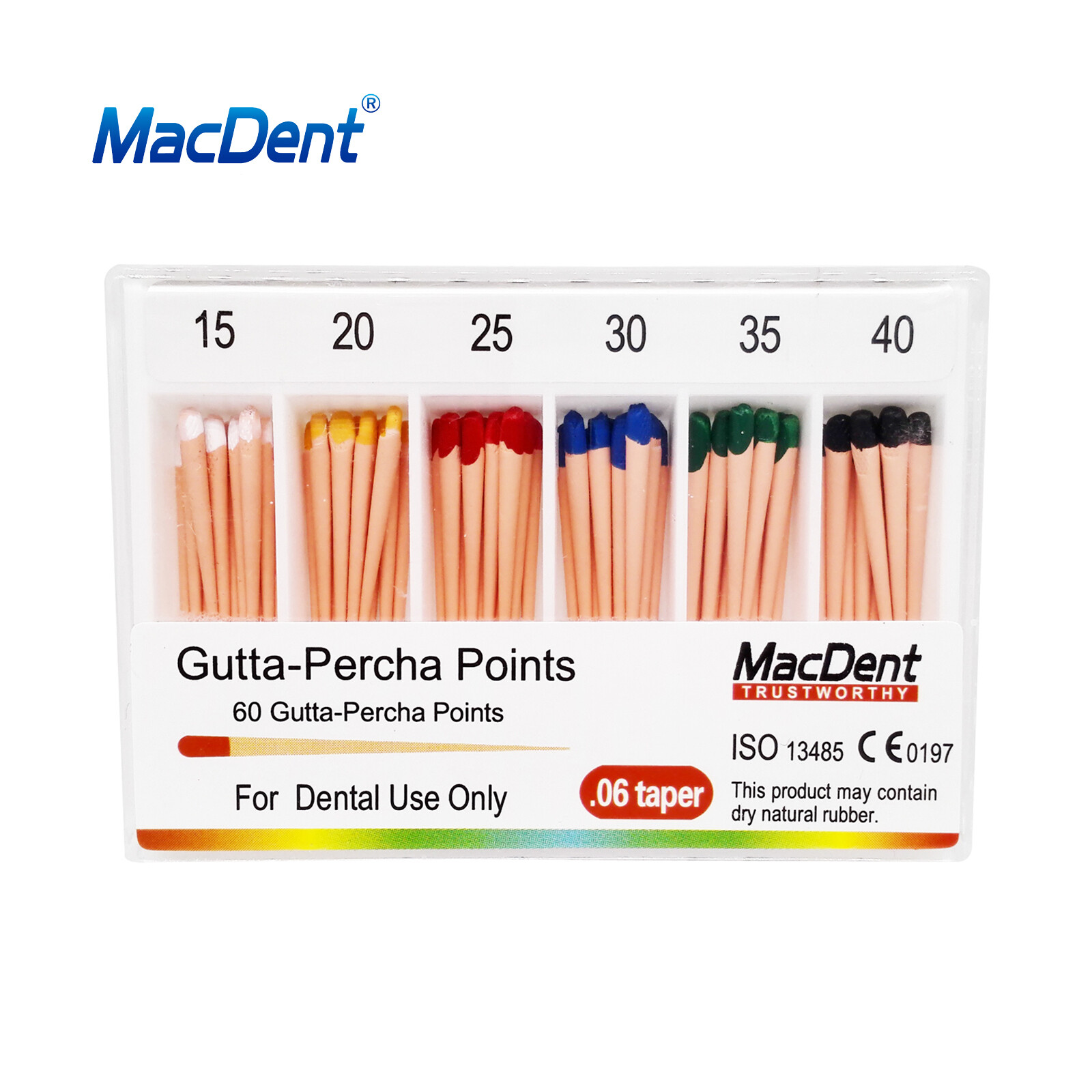 MacDent Dental Endodontic Gutta Perch & Absorbent Paper Points Taper .02/04/06