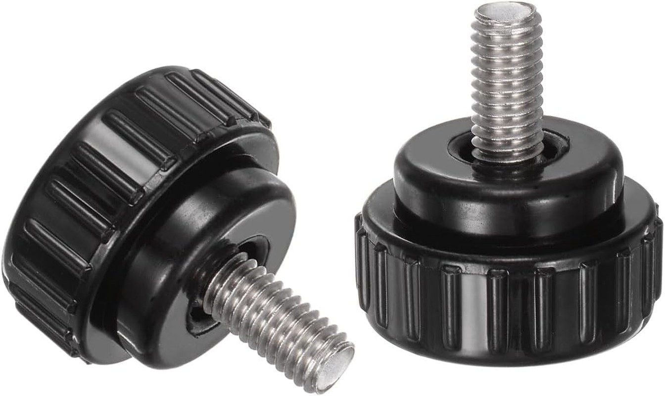 4Pcs Knurled Clamping Knobs M6 X 12Mm Metric 304 Stainless Steel Male Thread Thu