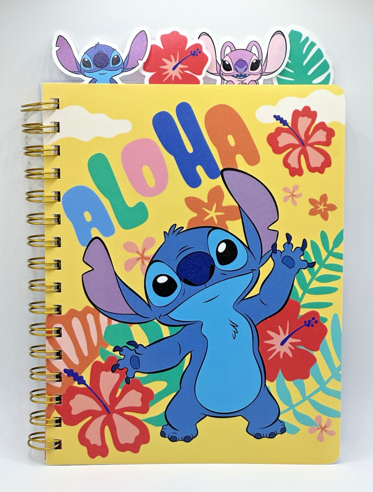 Disney Stitch 4 Tabbed Notebook Journal Aloha Lilo & Stitch Angel NWT