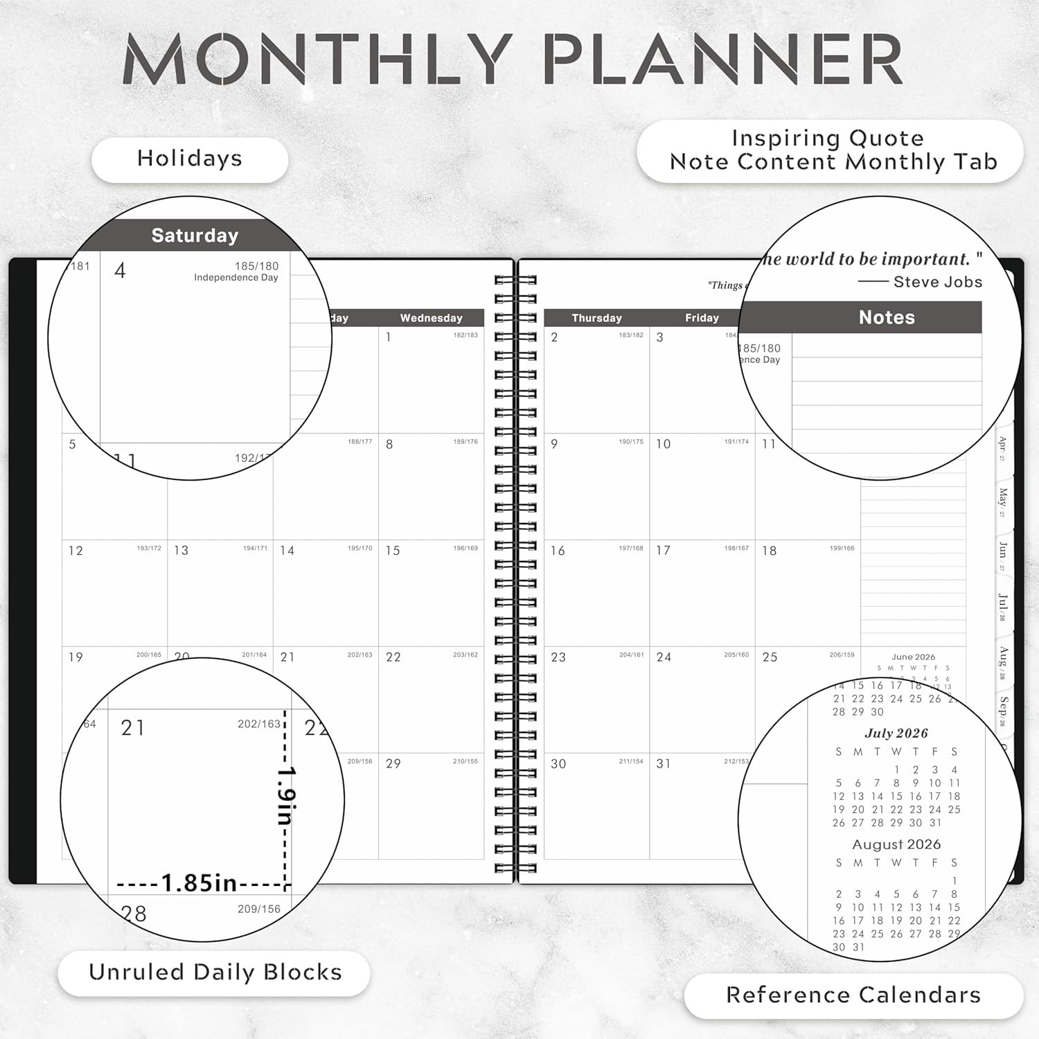 2026-2031 Monthly Planner/Calendar – 5 Year Monthly Planner, Jul. 2026 – Jun. 20
