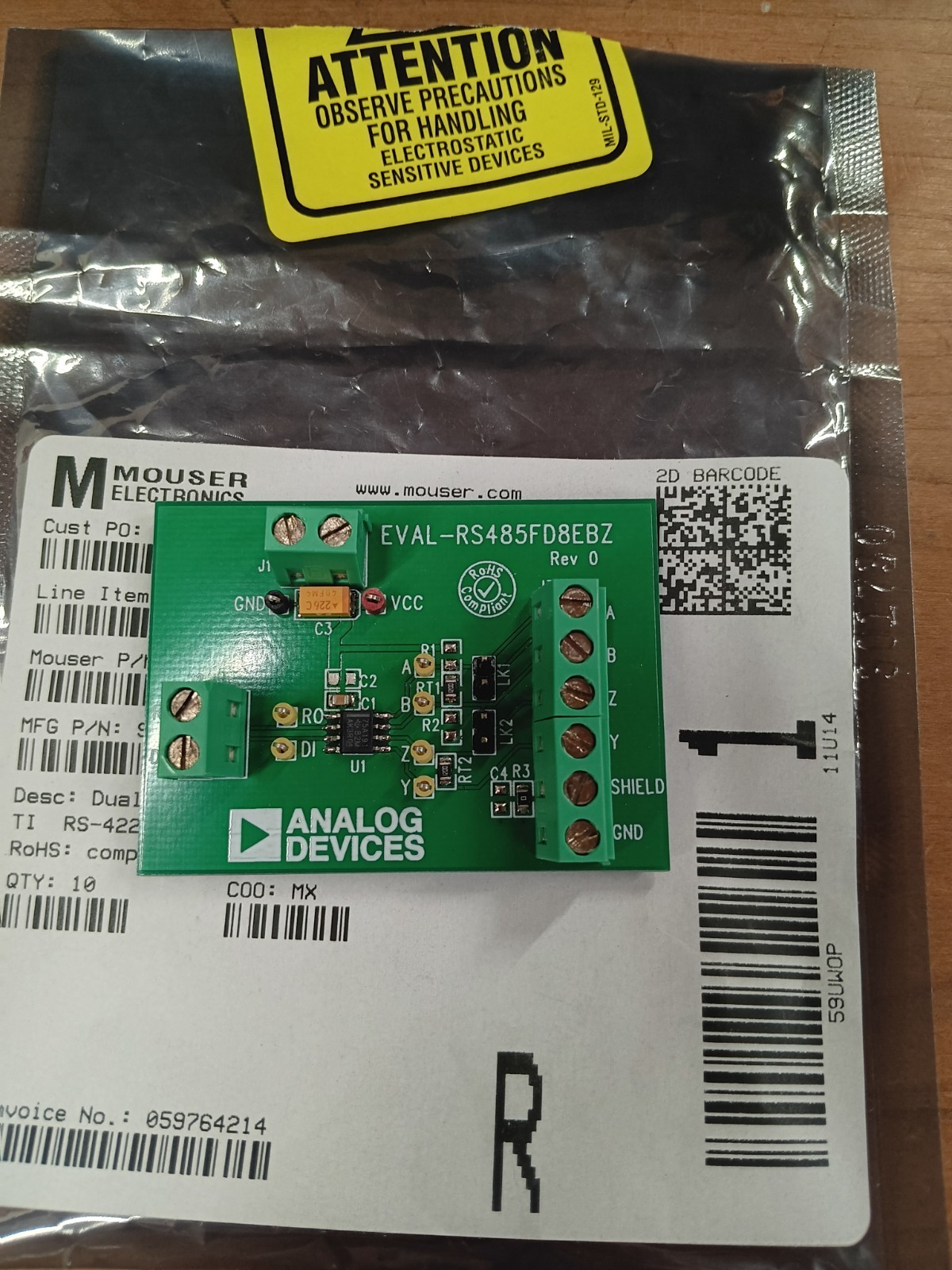 Analog Devices EVAL-RS485FD8EBZ Prototyping Board