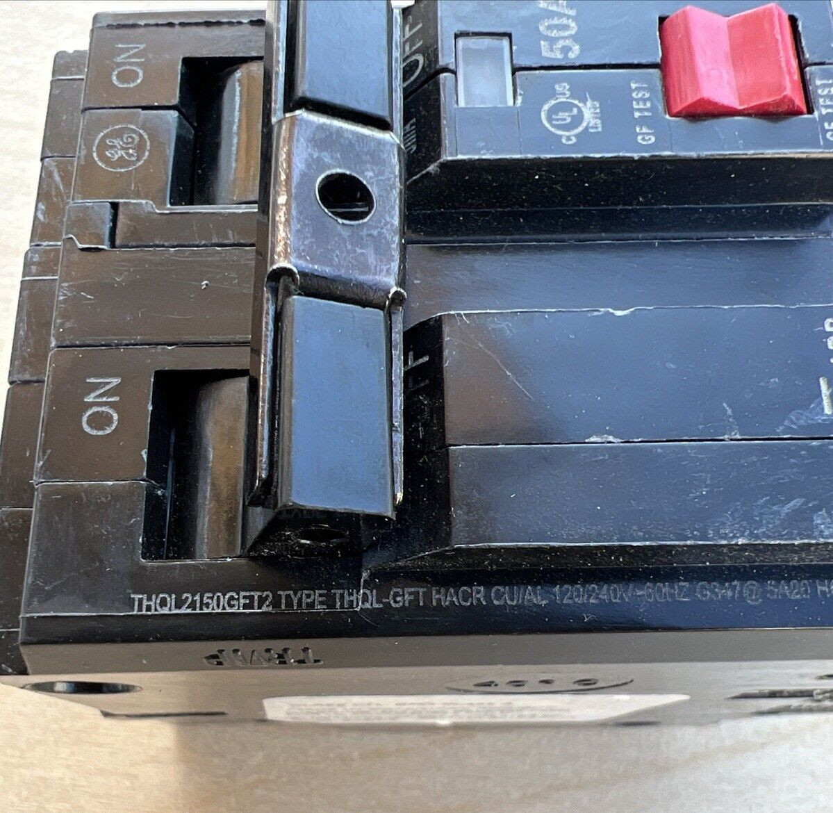 GE Ground Fault Circuit Interrupter 50A 120/240 VAC THQL2150GFT2