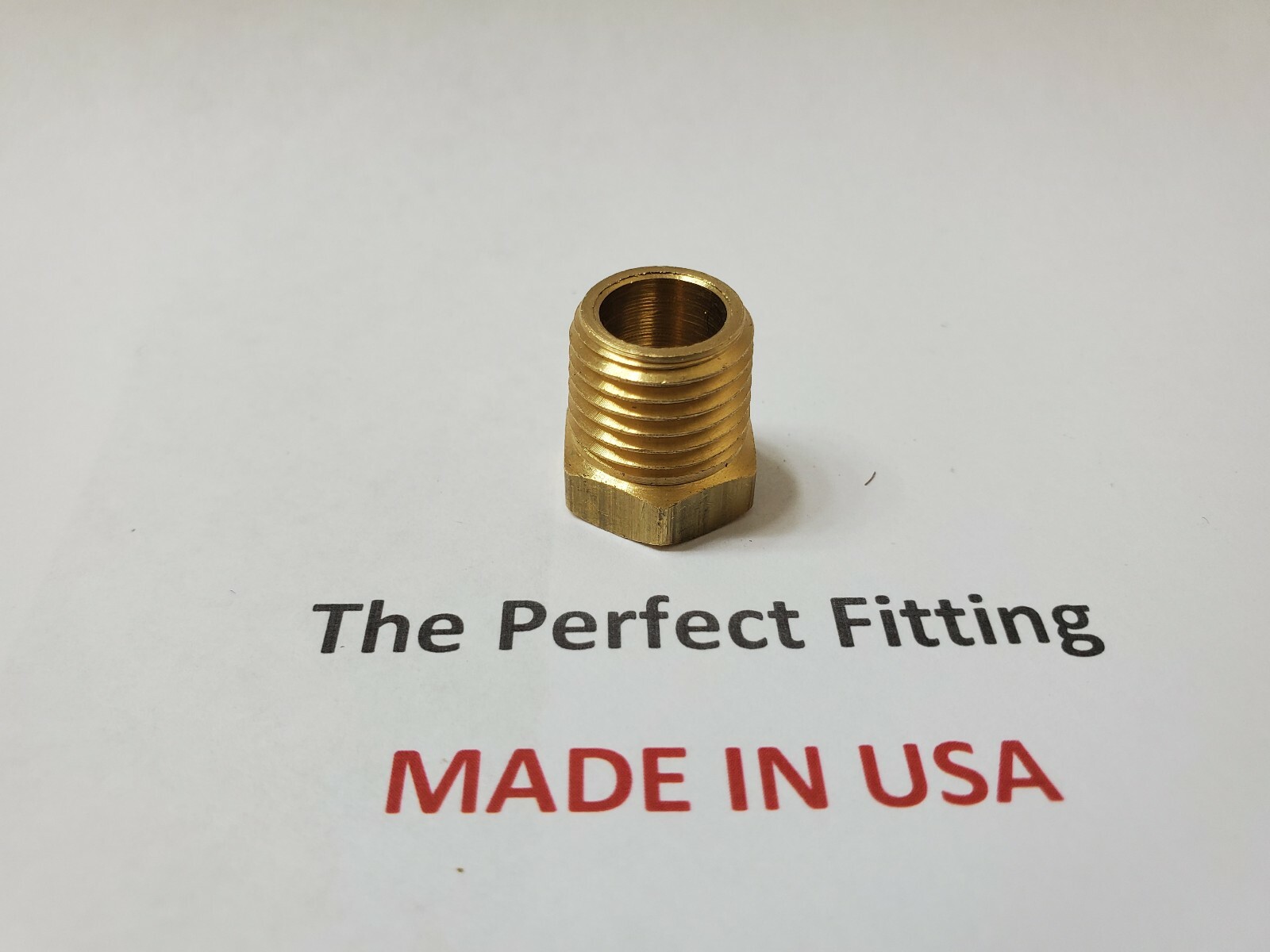 Lot of 25 Pcs. Brass Hex Reducing Bushing 1/4″ Male NPT x 1/8″ Female NPT