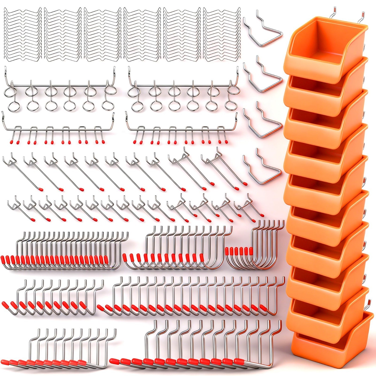 Pegboard Hooks Assortment Kit 238 PCS Heavy Duty Pegboard Accessories