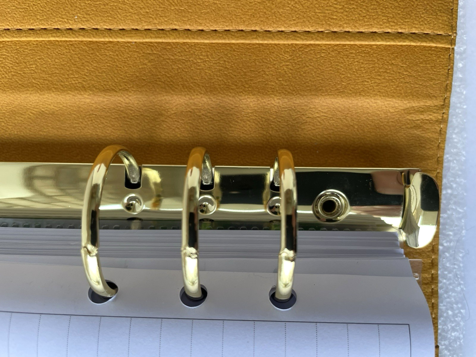 Erin Condren ~ Yellow Faux Leather Planner Binder 6-Ring – 1.25″ ~Snap ~ Perfect