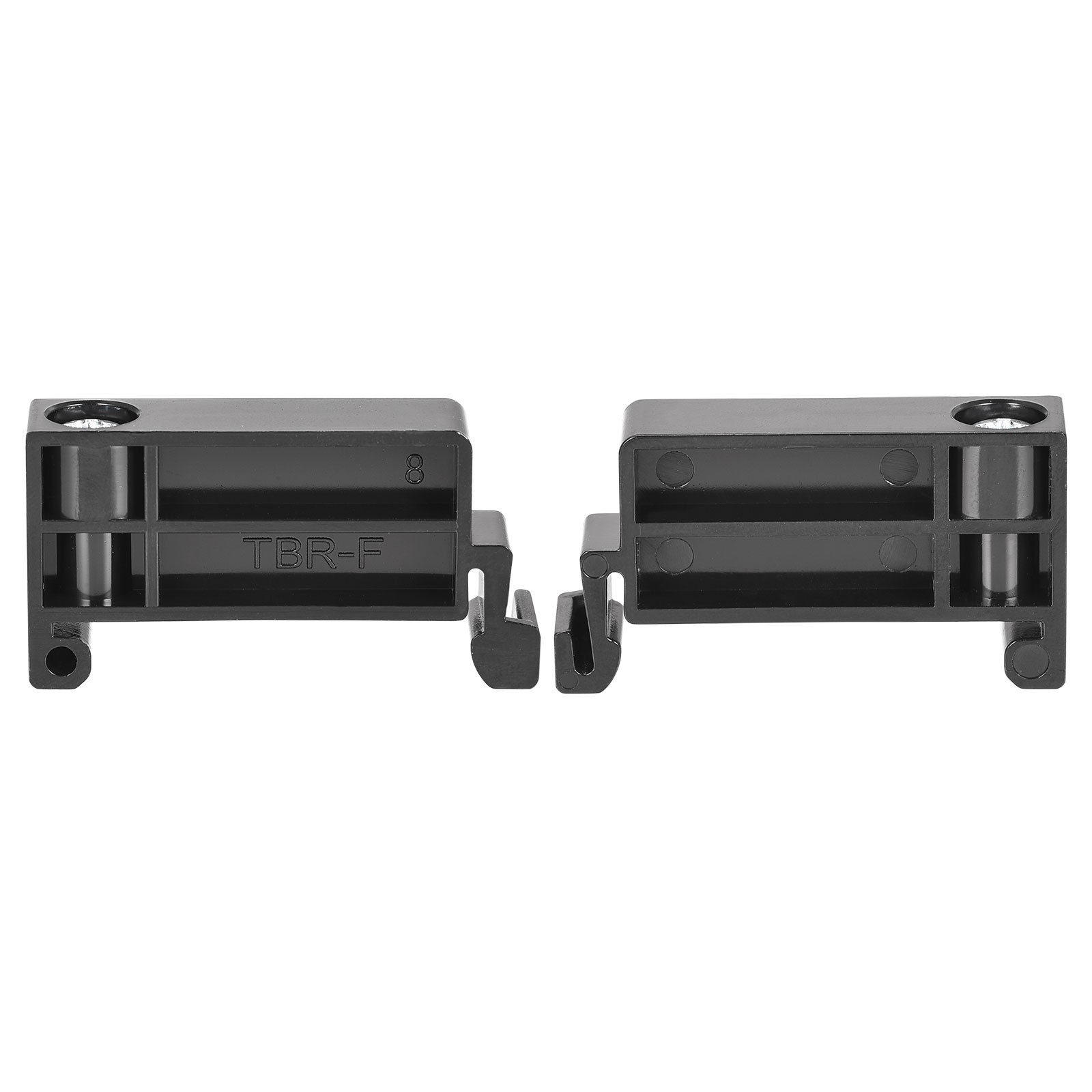 DIN Rail Mount Terminal Blocks End Stopper Clamp Black TBR-F Pack of 20