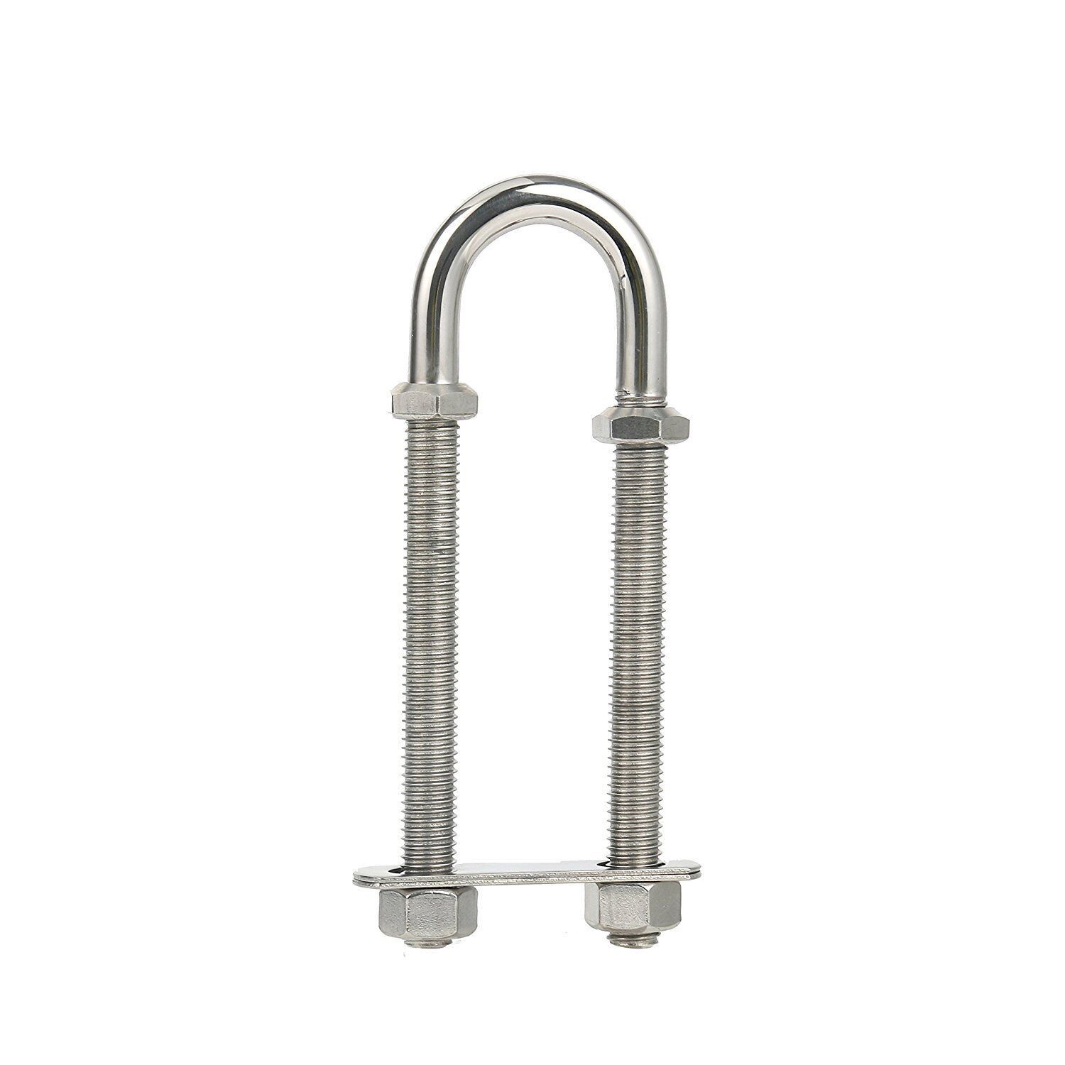 7 Sizes Available 2PCS Stainless Steel Marine Boat Stern Bow Eye Tie Down U Bolt