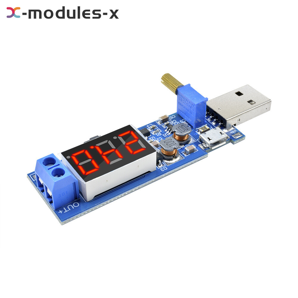 DC-DC 5V to 1.2V-24V USB Step UP/Down Adjustable Converter Power Supply Module