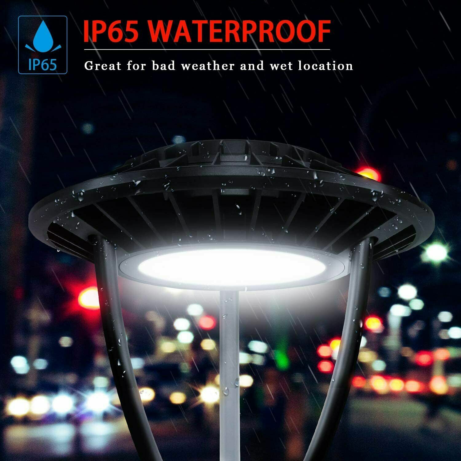 LED Post Top Pole Lights 150W Outdoor Pathway Area Light Garden Yard Lamp IP65