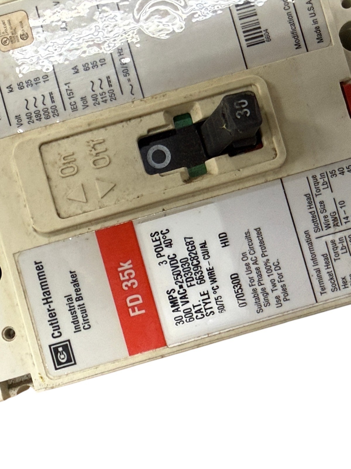 EATON CPS160208YAH 160KA 120/208V CLIPPER POWER SYSTEM SURGE PROTECTION DEVICE