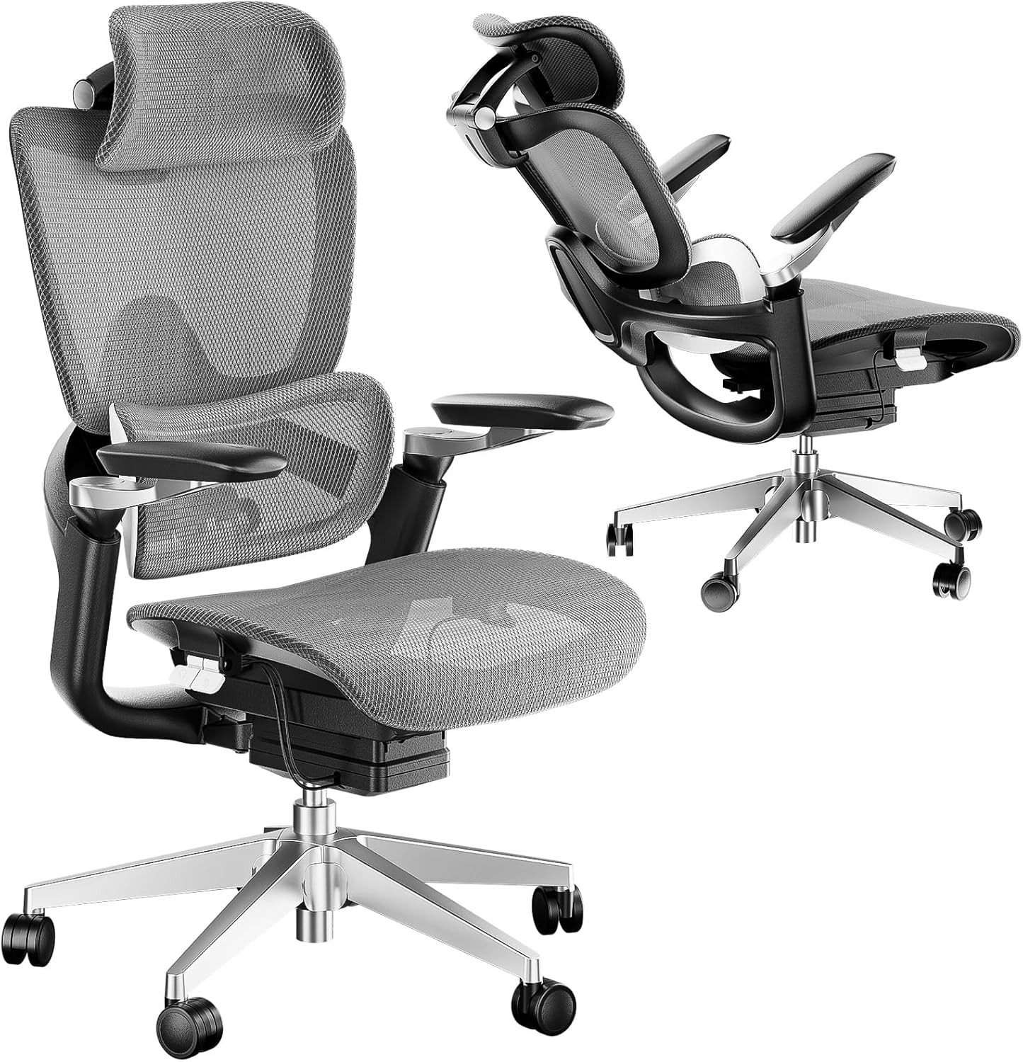 Ergonomic Office Chair, Big and Tall Mesh Computer Gaming Chair with Adaptive Lu