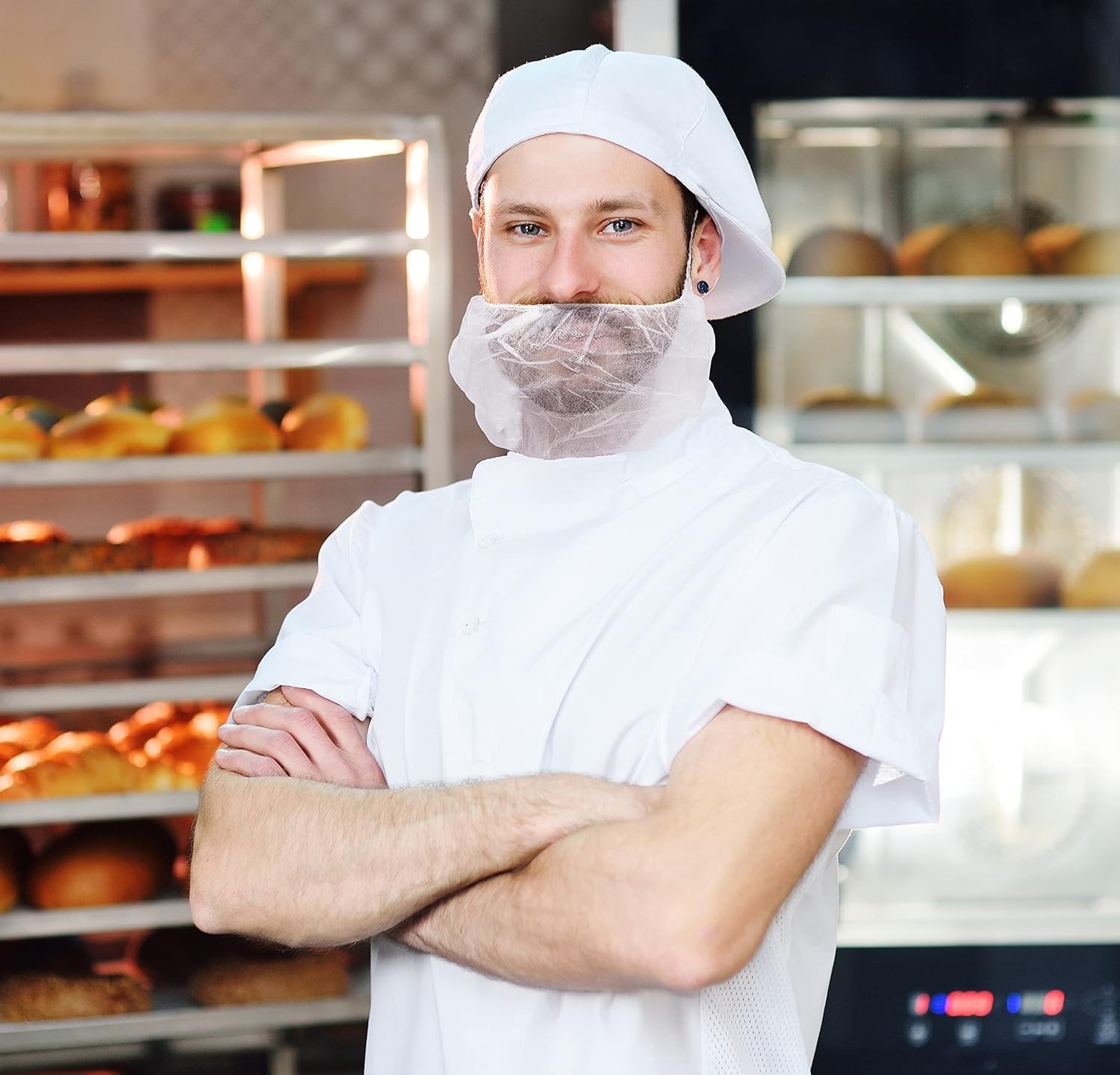 Disposable Beard Covers Protector, Disposable Bouffant Beard Net 19×9 inch – …