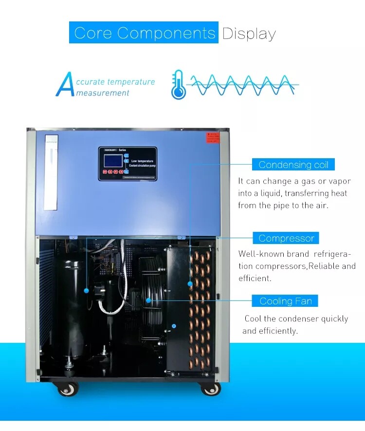 50L -40℃ Cooling Chiller Low Temp Cooling Liquid Recirculating Pump Circulator