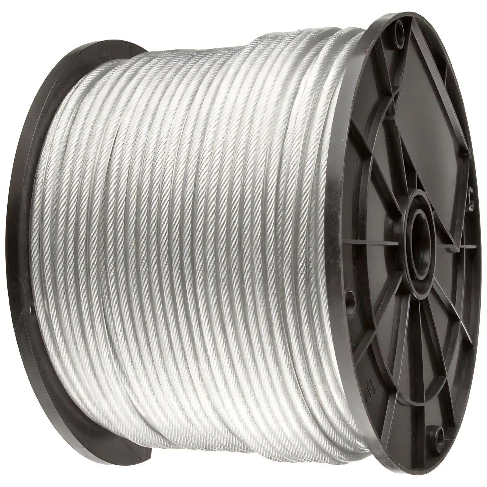 Clear Vinyl Coated Wire Rope Cable 7×19 1/8″ thru 3/16″ – 500 ft
